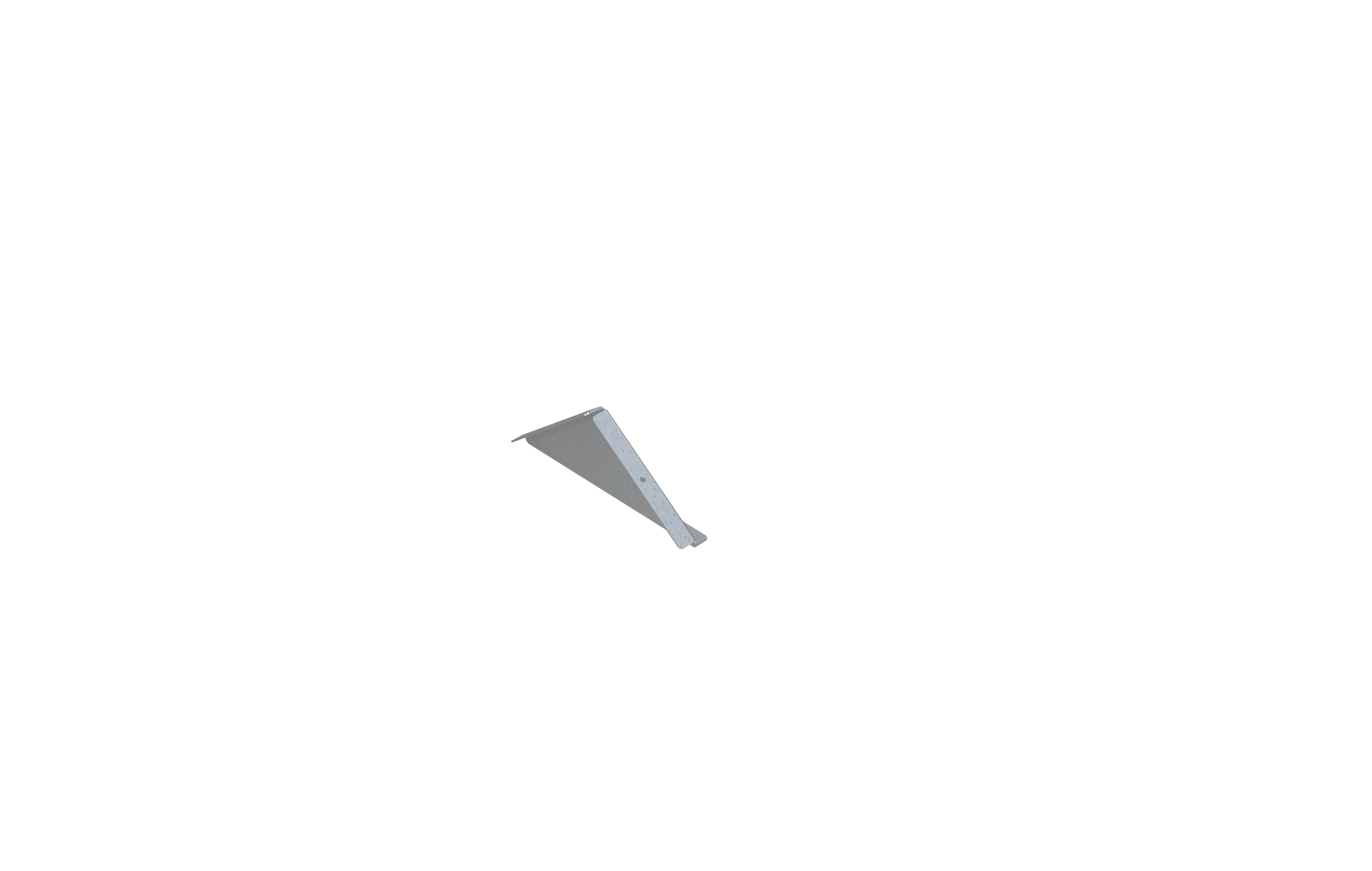 Заглушка крышки лестничного лотка двускатной 100х1 мм LL-ZDK-100x1.0-MS