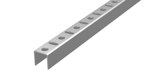 U-профиль перфорированный, 30х30х3000х2.0 мм SM-PUP-30x30x3000x2.0-HZ