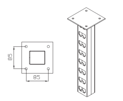 Стойка кабельная К1152 SM-SKP-2-800x2х4-HZ