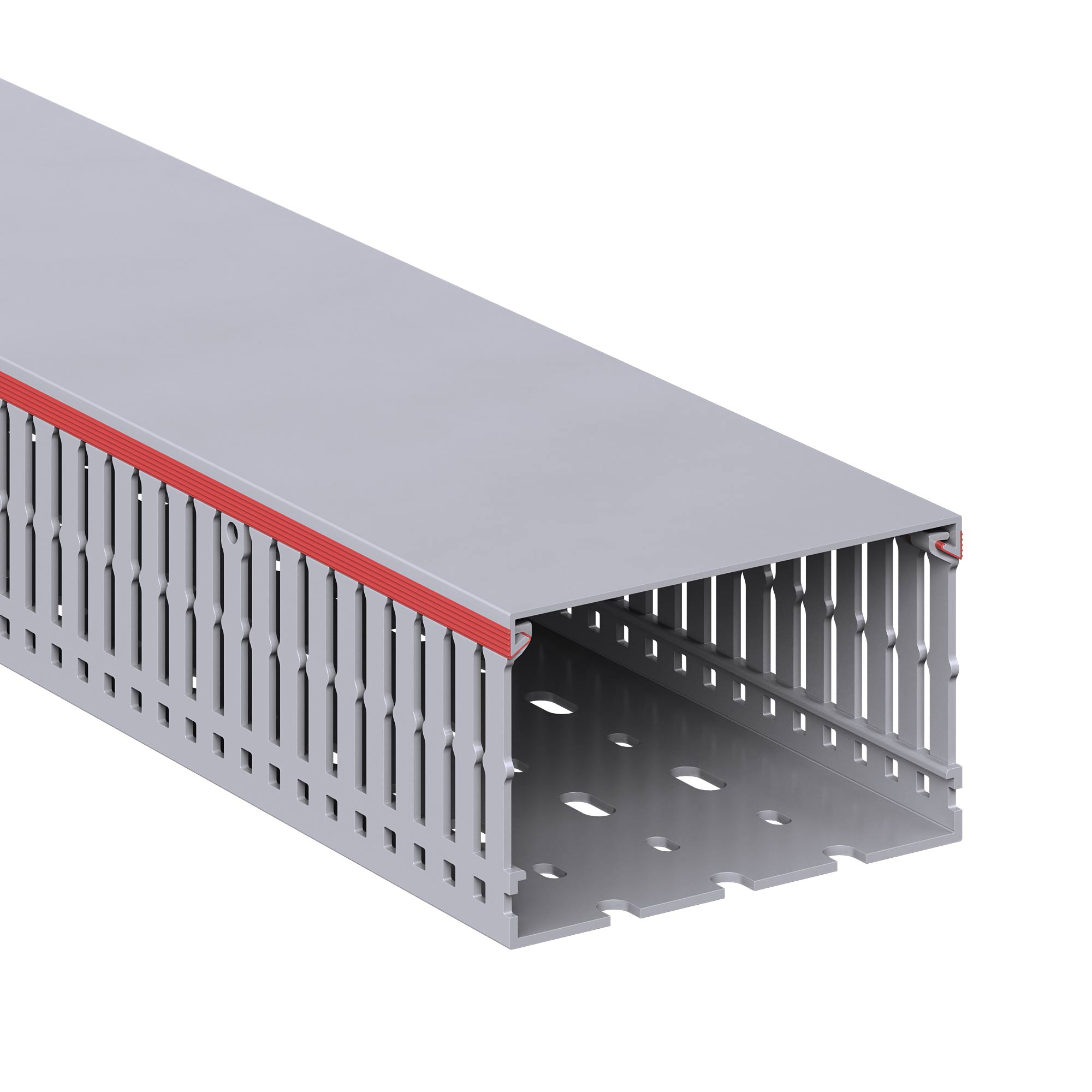 Короб перфорированный, серый RL6 100x60