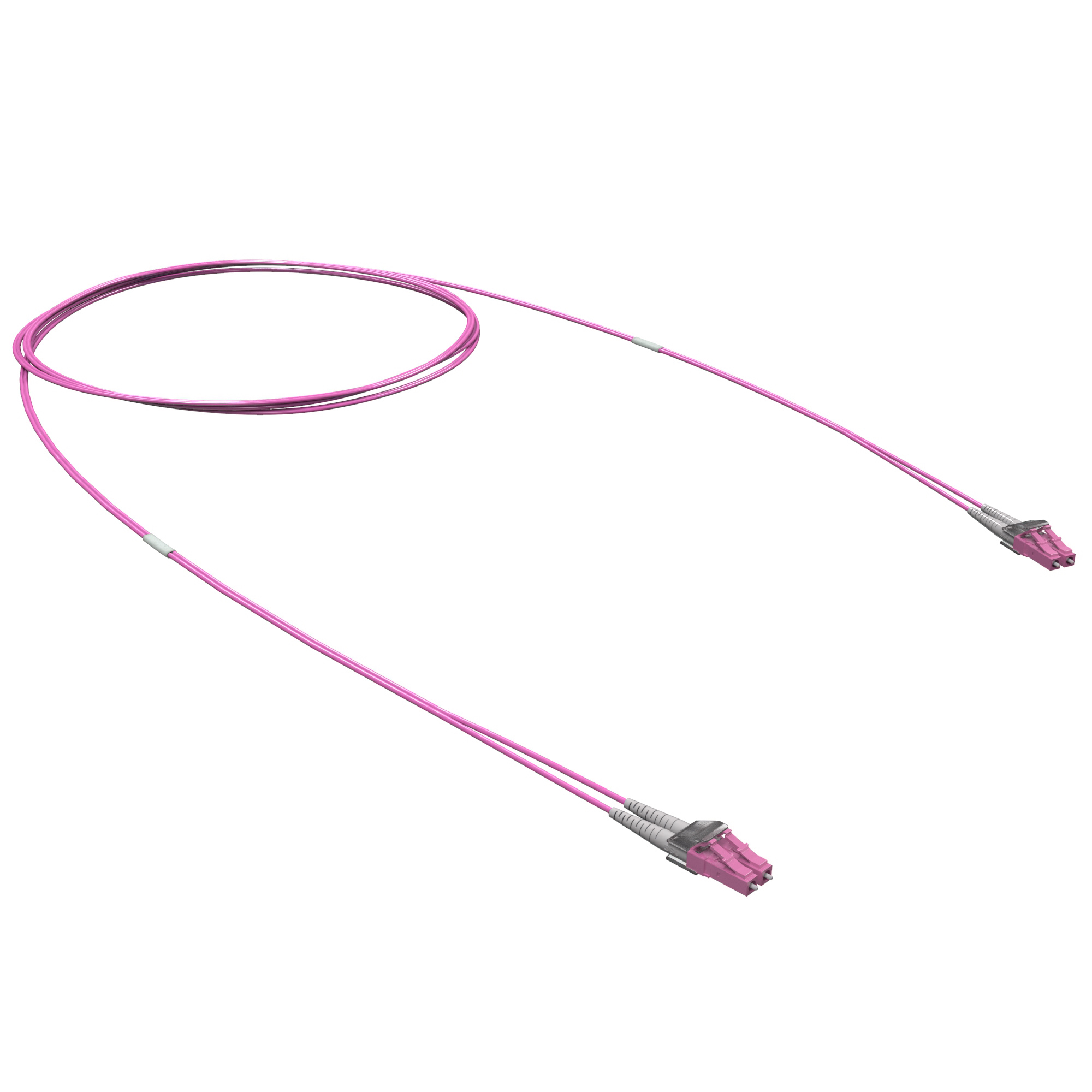 Оптический коммутационный шнур двухволоконный (Duplex) LC/UPC-LC/UPC, 50/125 (OM4), 3 м