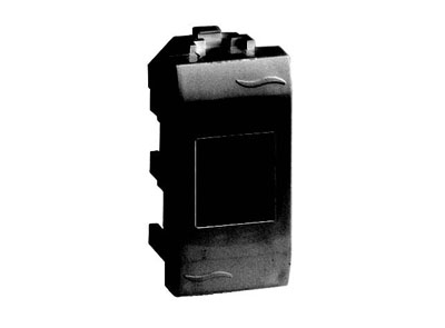 Компьютерная розетка RJ45 кат.6A, 8P8C, Brava, черная, 1мод