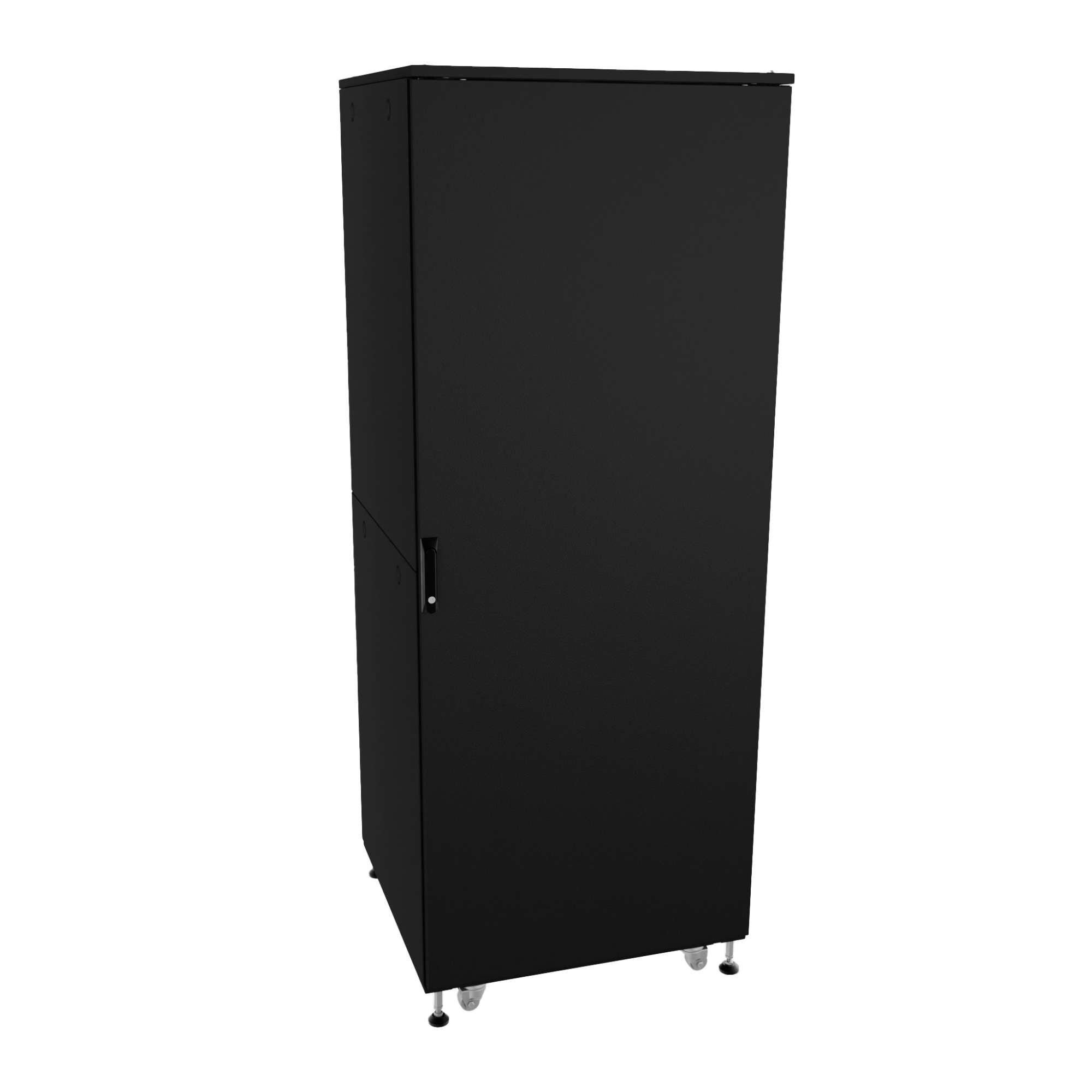 Шкаф ДКС телекоммуникационный, Серия Т, напольный, разобранный 19", 32U 600x1000мм, крыша с вырубкой, сплошная металл и сплошная металл, одинарные боковые панели, черный RAL9005