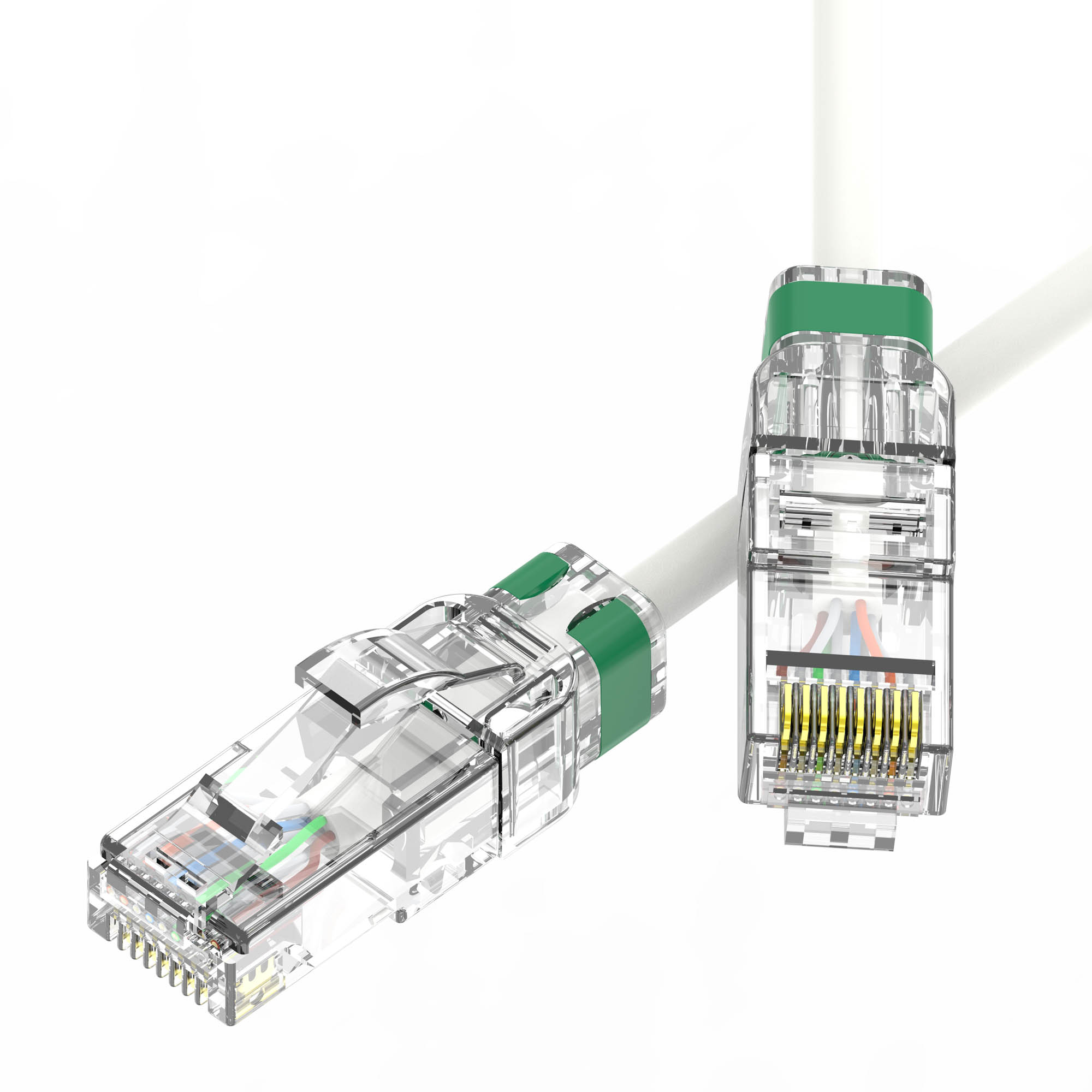 Патч-корд неэкранированный SLIM CAT6A U/UTP 4х2, 28 AWG, LSZH, белый, 5м