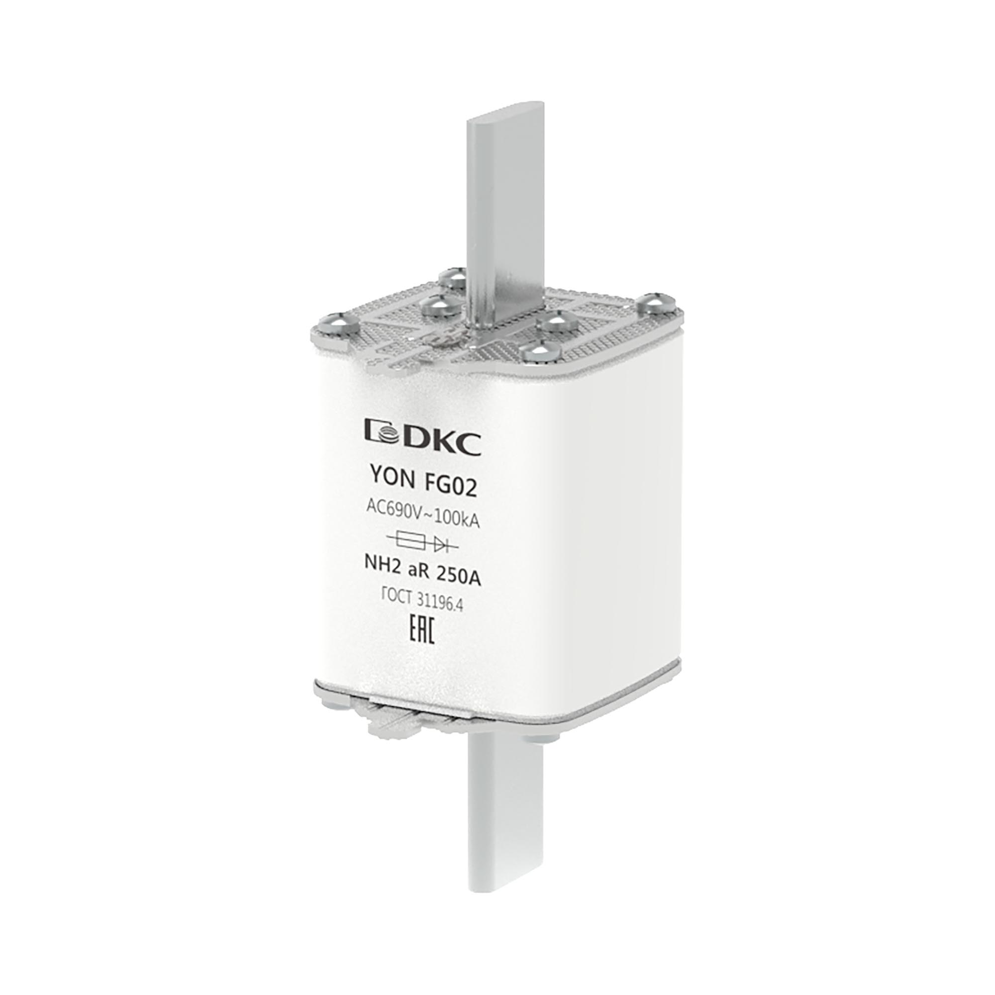 Предохранитель YON ножевого типа FG2 250А 690V характеристика aR
