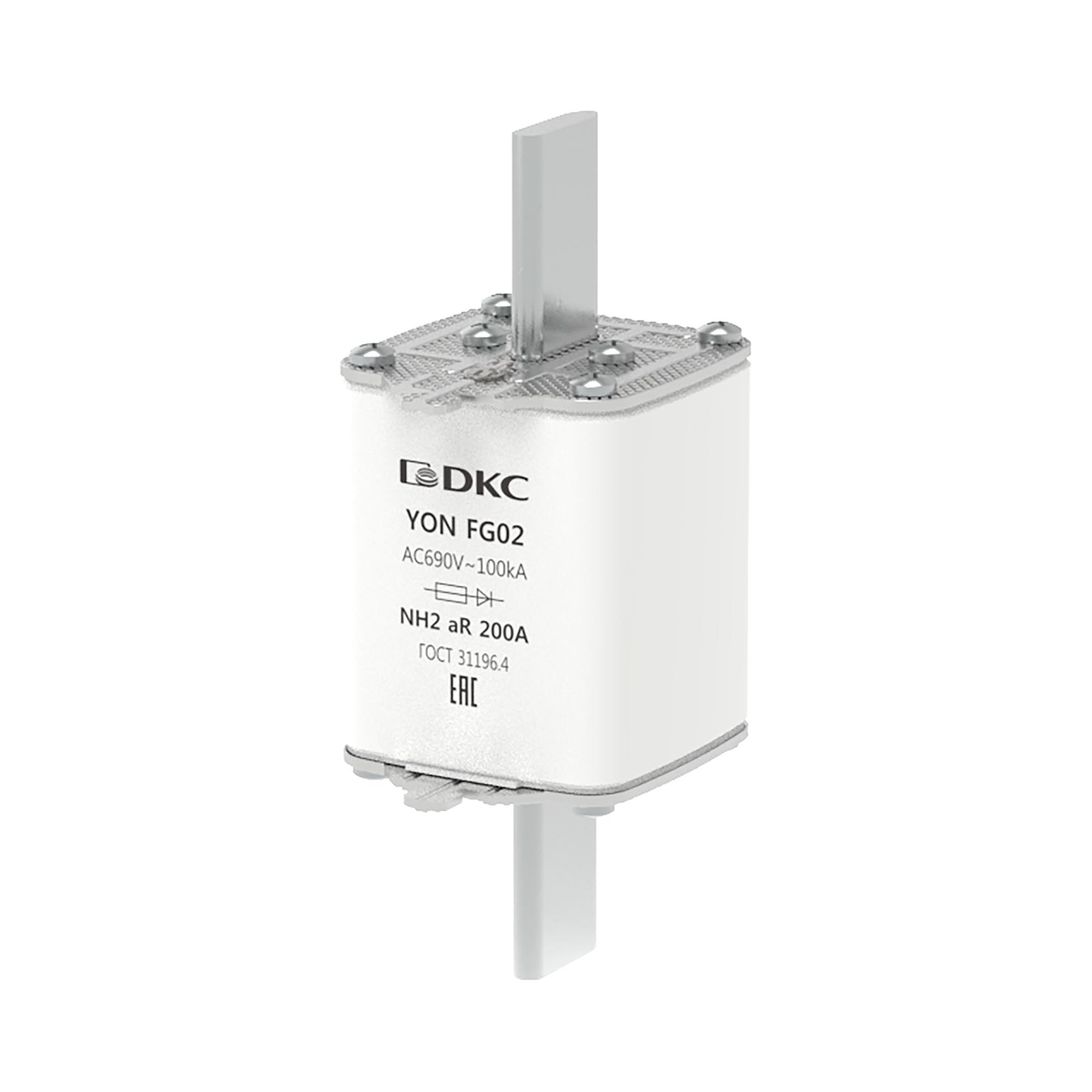 Предохранитель YON ножевого типа FG2 200А 690V характеристика aR