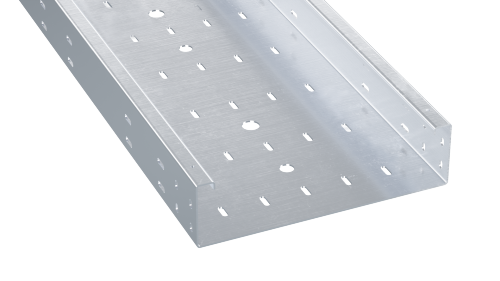 Лоток перфорированный 80x75х3000, 0,8 мм, AISI 304