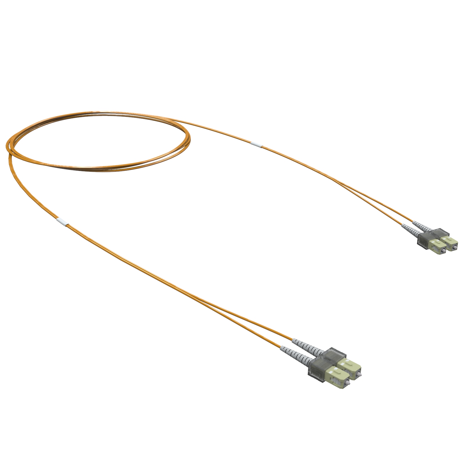 Оптический коммутационный шнур двухволоконный (Duplex) SC/UPC-SC/UPC, 50/125 (OM2), 3 м