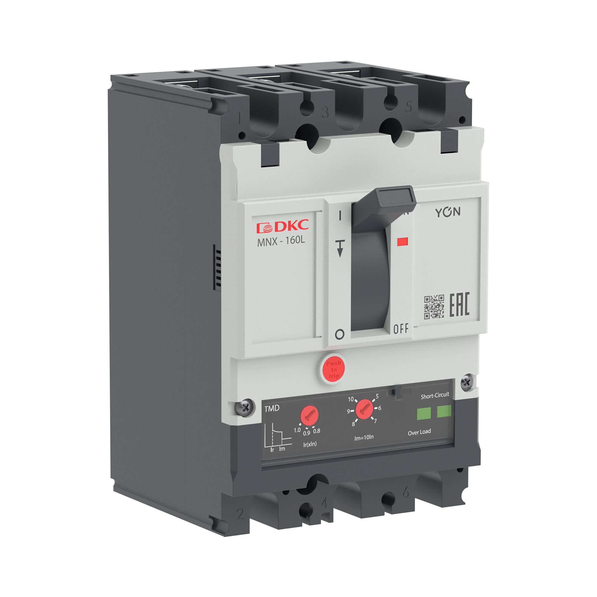 Авт. выкл. пост. тока YON pro MNX160L 3P 80A 50kA при DC750V расц. TMD DC
