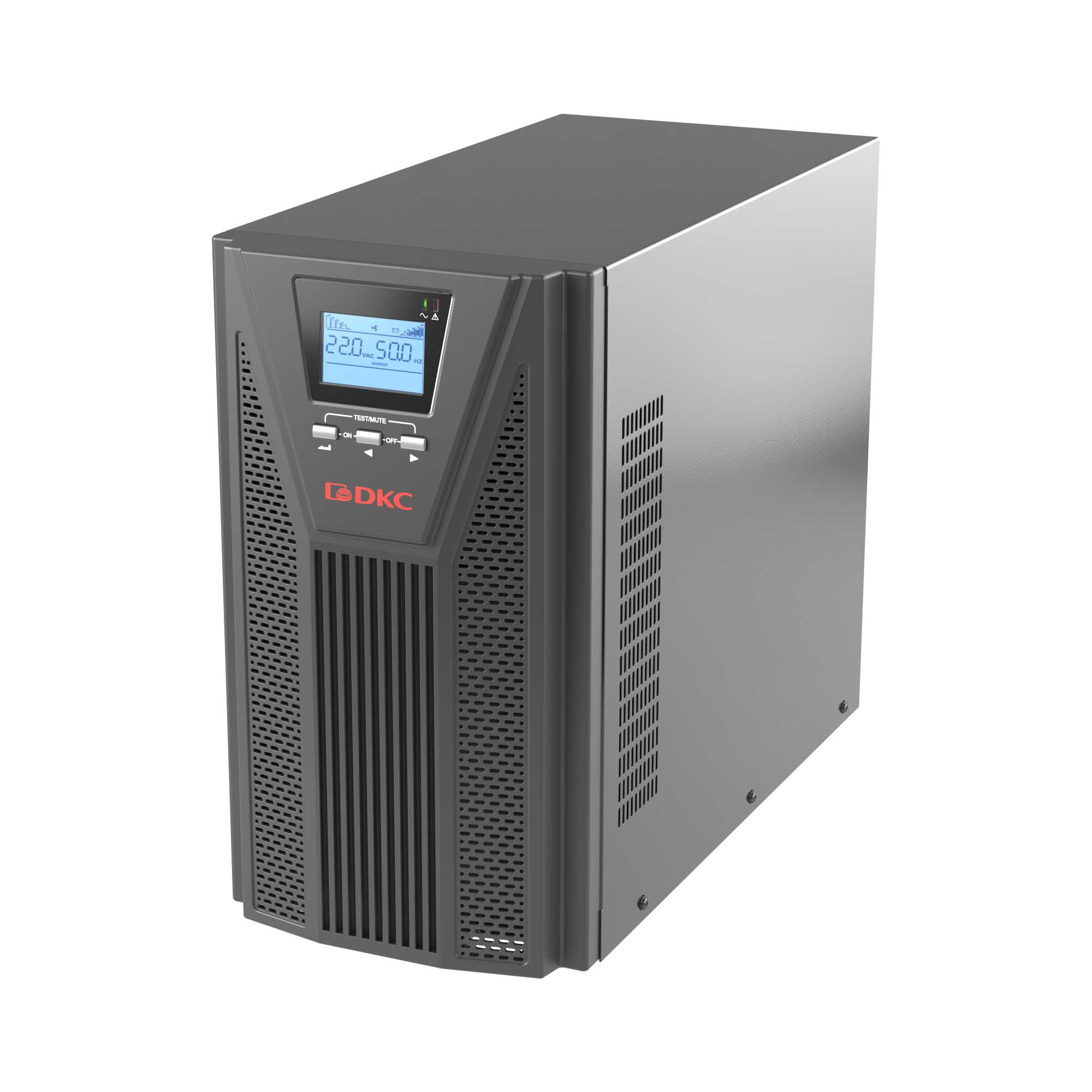 Онлайн ИБП ДКС серии Смолл Тауэр (Small Tower), 3000 ВА/2700 Вт, 1/1, 4xSchuko, EPO,USB, RS-232, RJ45, з/у 6А, без АКБ