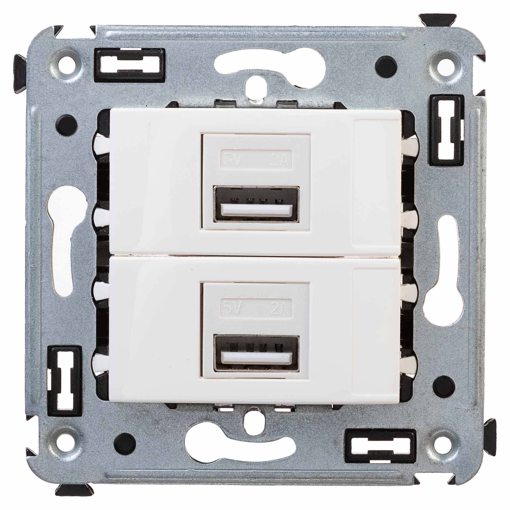 USB зарядное устройство в стену, Avanti, белое облако, 2.1А
