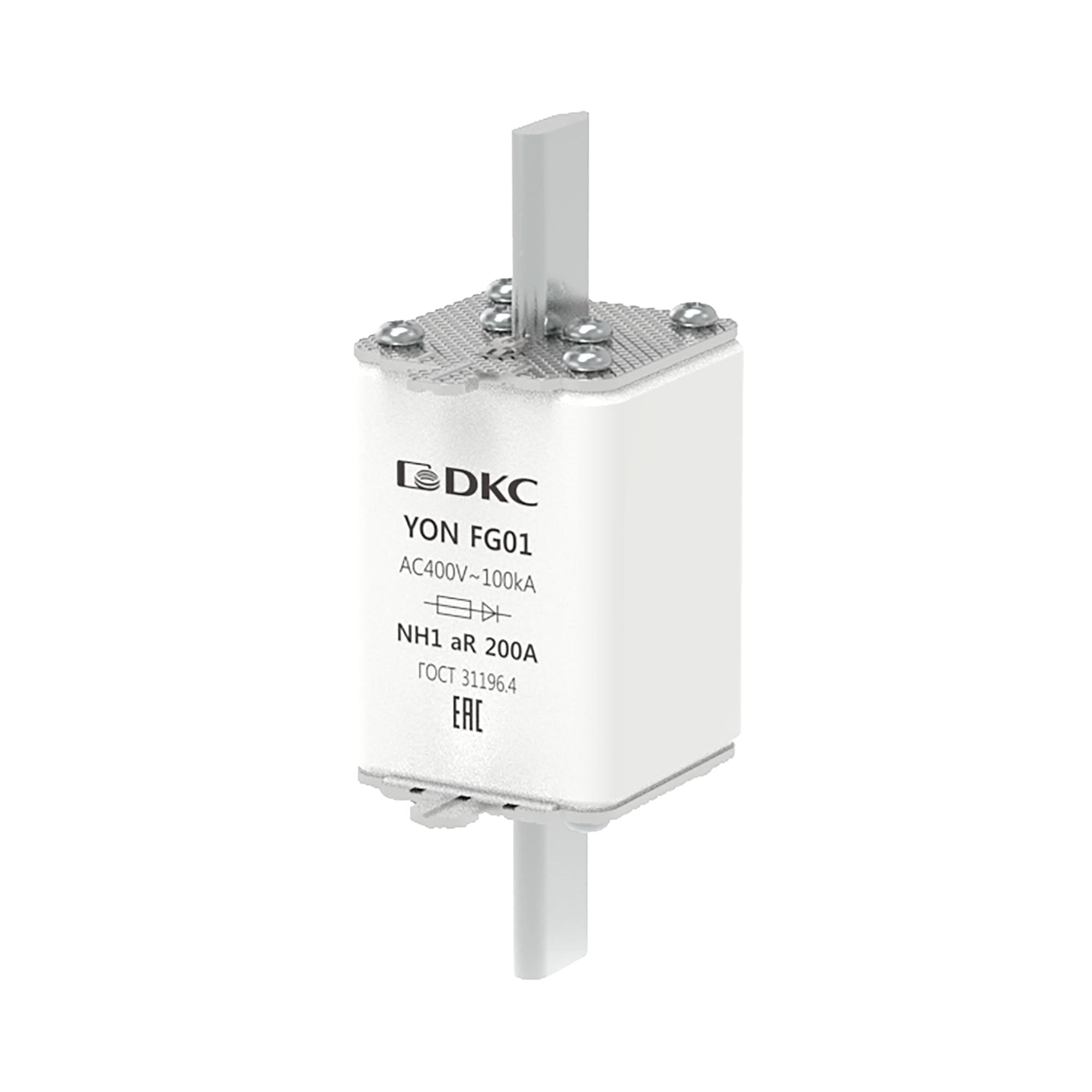 Предохранитель YON ножевого типа FG1 200А 400V характеристика aR