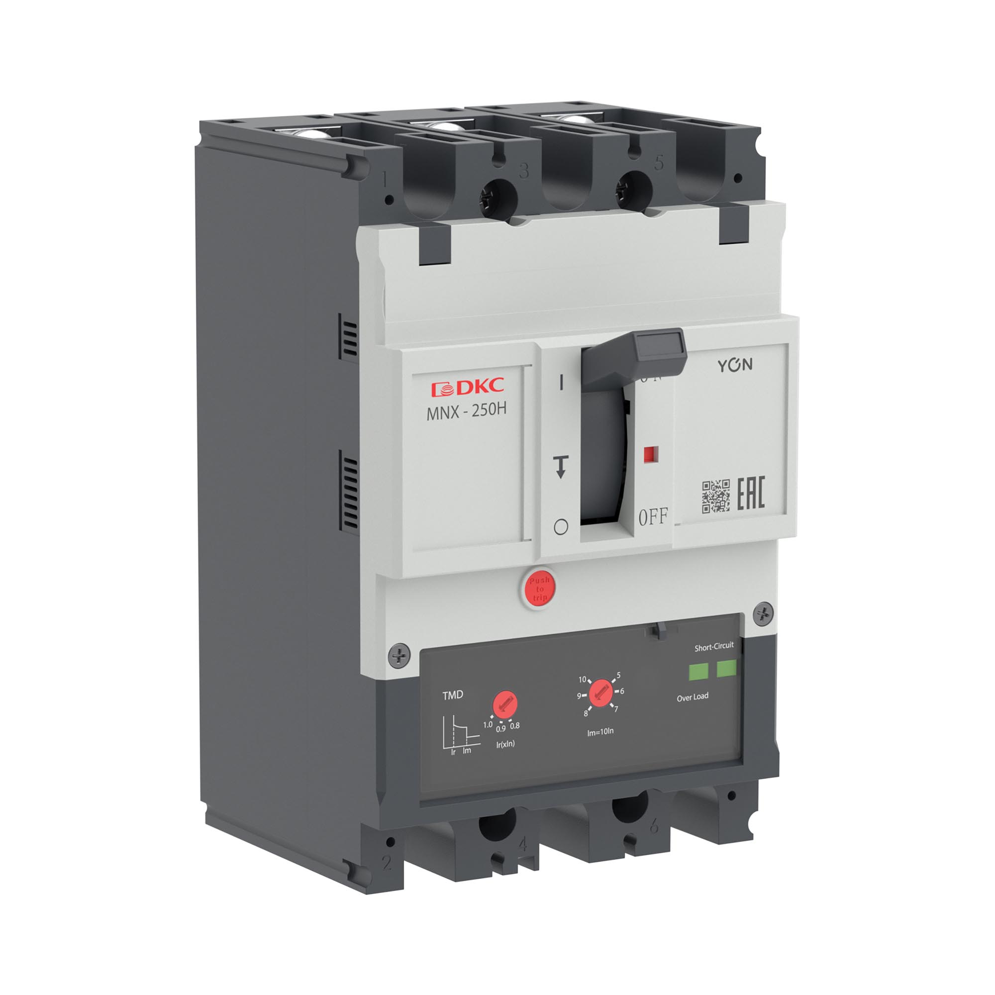 Авт. выкл. пост. тока YON pro MNX250H 3P 200A 100kA при DC750V расц. TMD DC