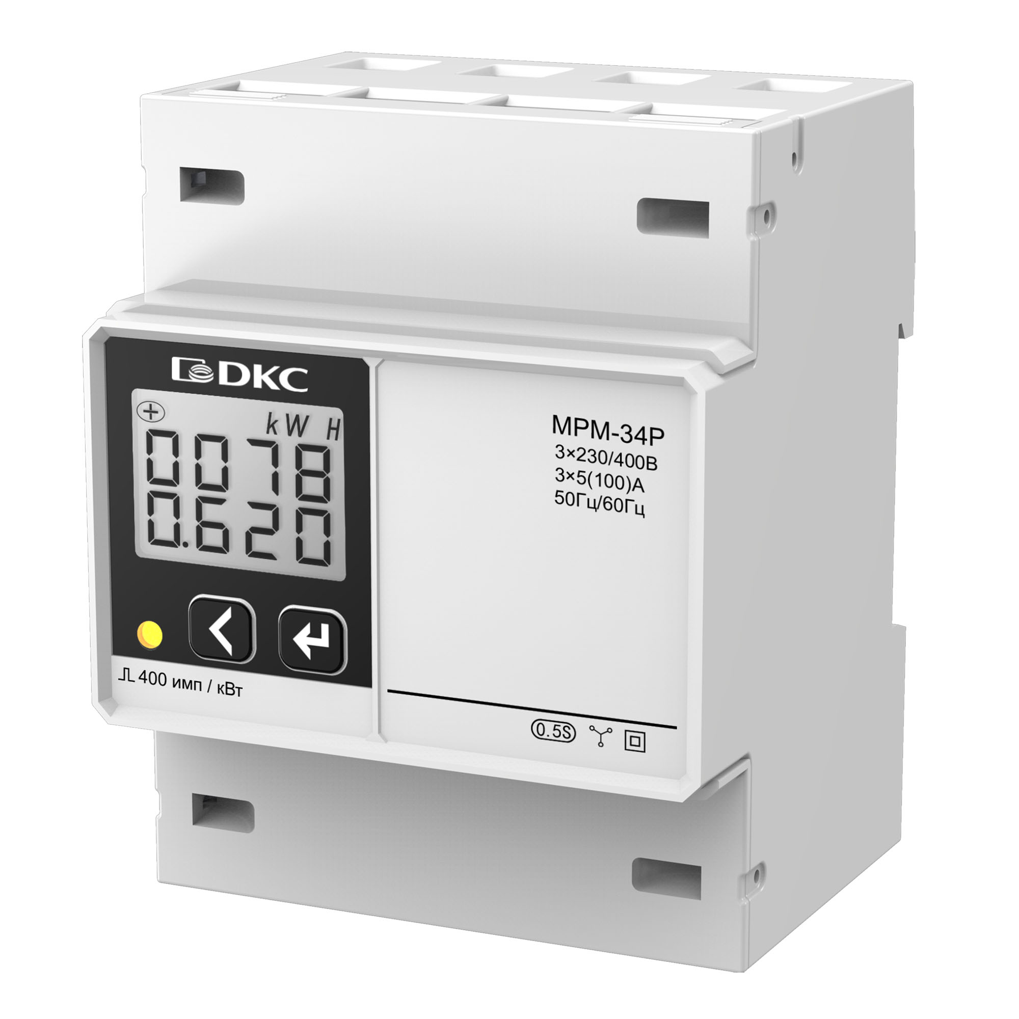Многофункциональное измерительное устройство МРМ, RS-485, LCD дисплей,трёхфазный на DIN-рейку