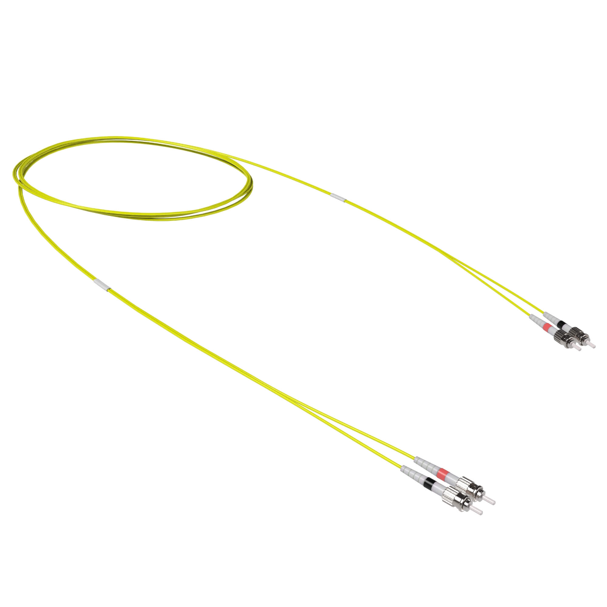 Оптический коммутационный шнур двухволоконный (Duplex) ST-UPC/ST-UPC, 9/125 OS2, 1 м
