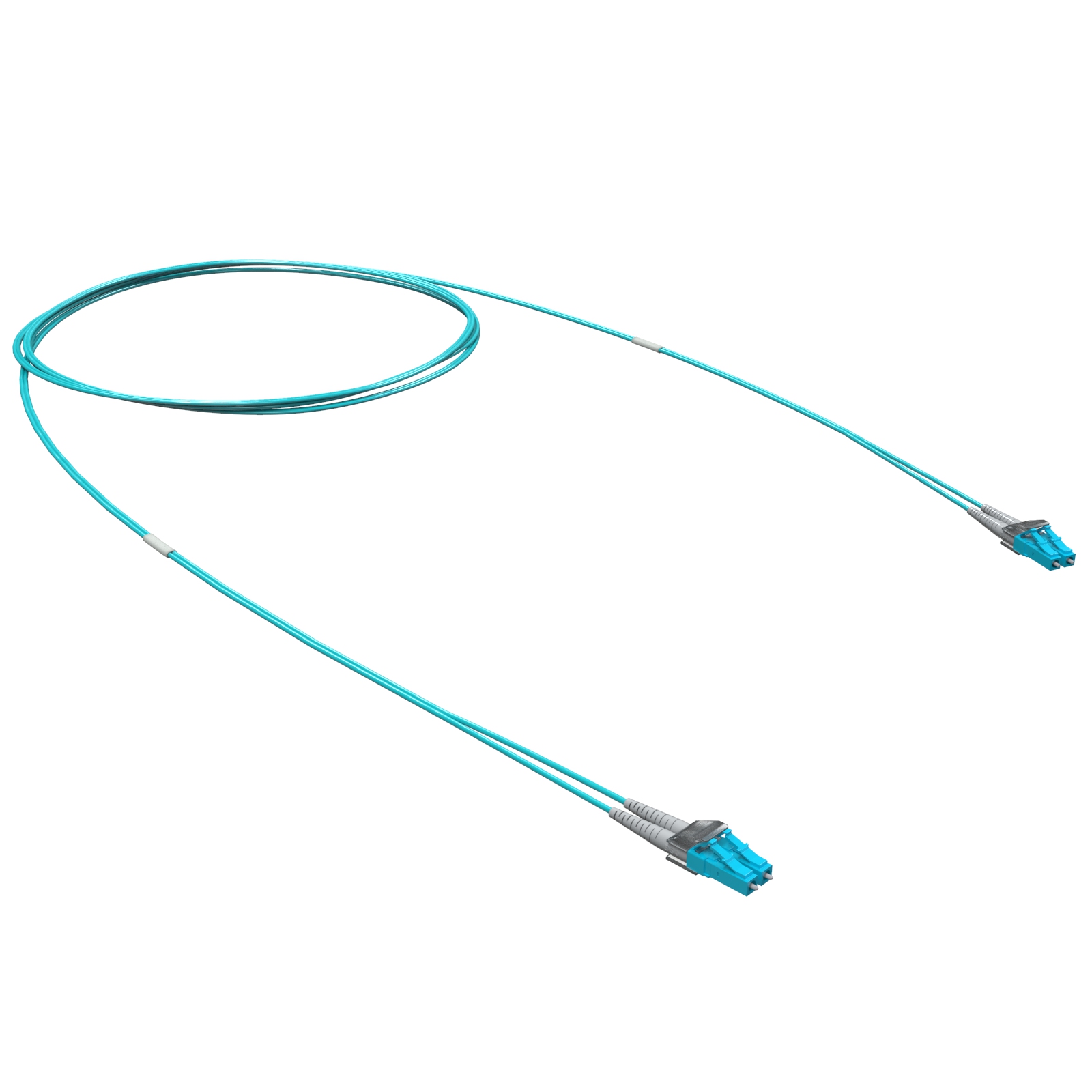 Оптический коммутационный шнур двухволоконный (Duplex) LC/UPC-LC/UPC, 50/125 (OM3), 2 м