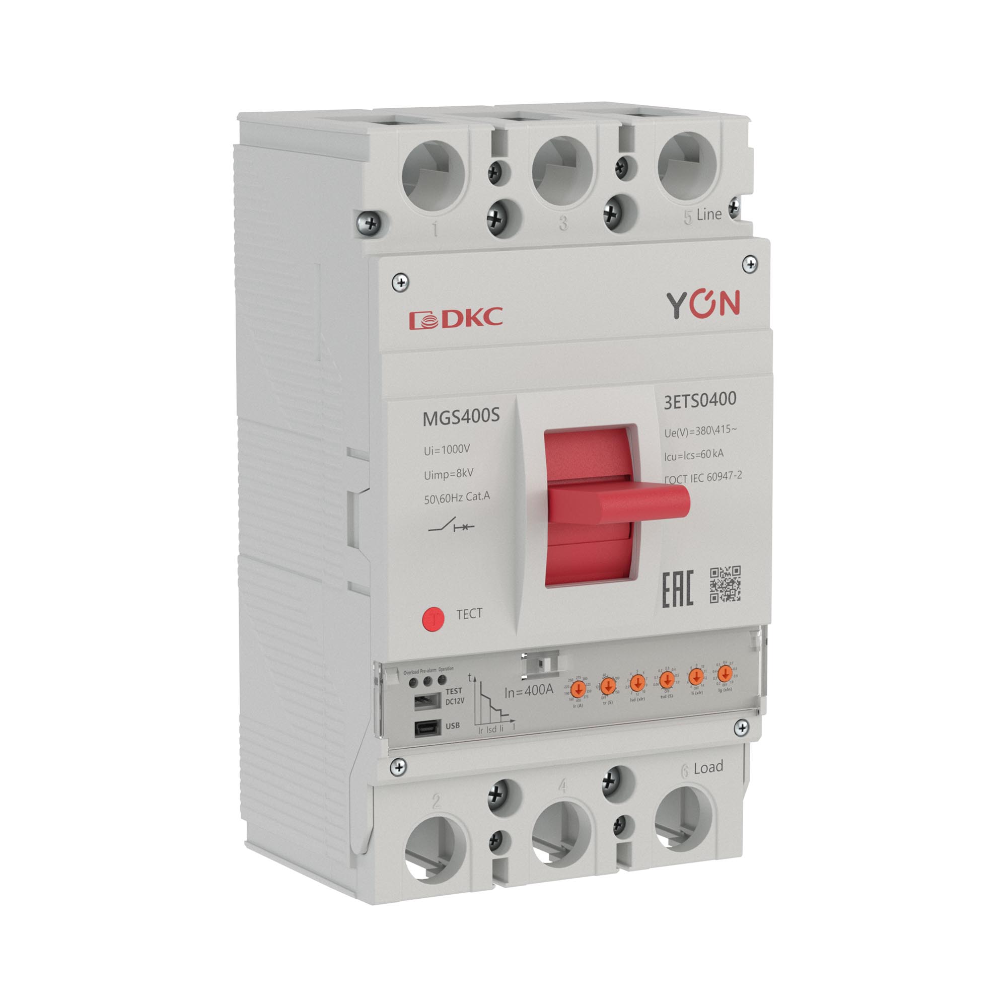 Авт. выкл. YON MGS400S 3P 160-400A 60kA с электронным расцепителем ETS