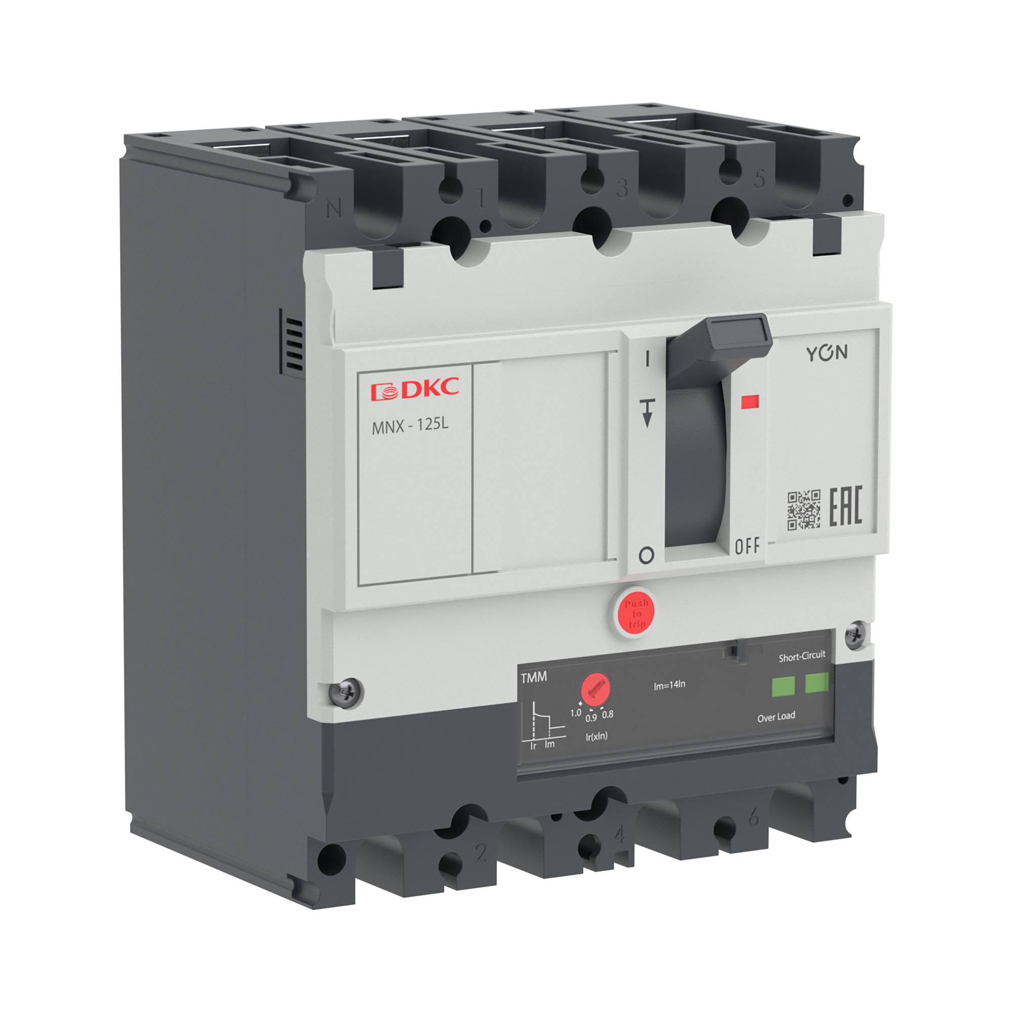 Авт. выкл. YON pro MNX125L 3N 80A 70kA при AC415V расц. TMM