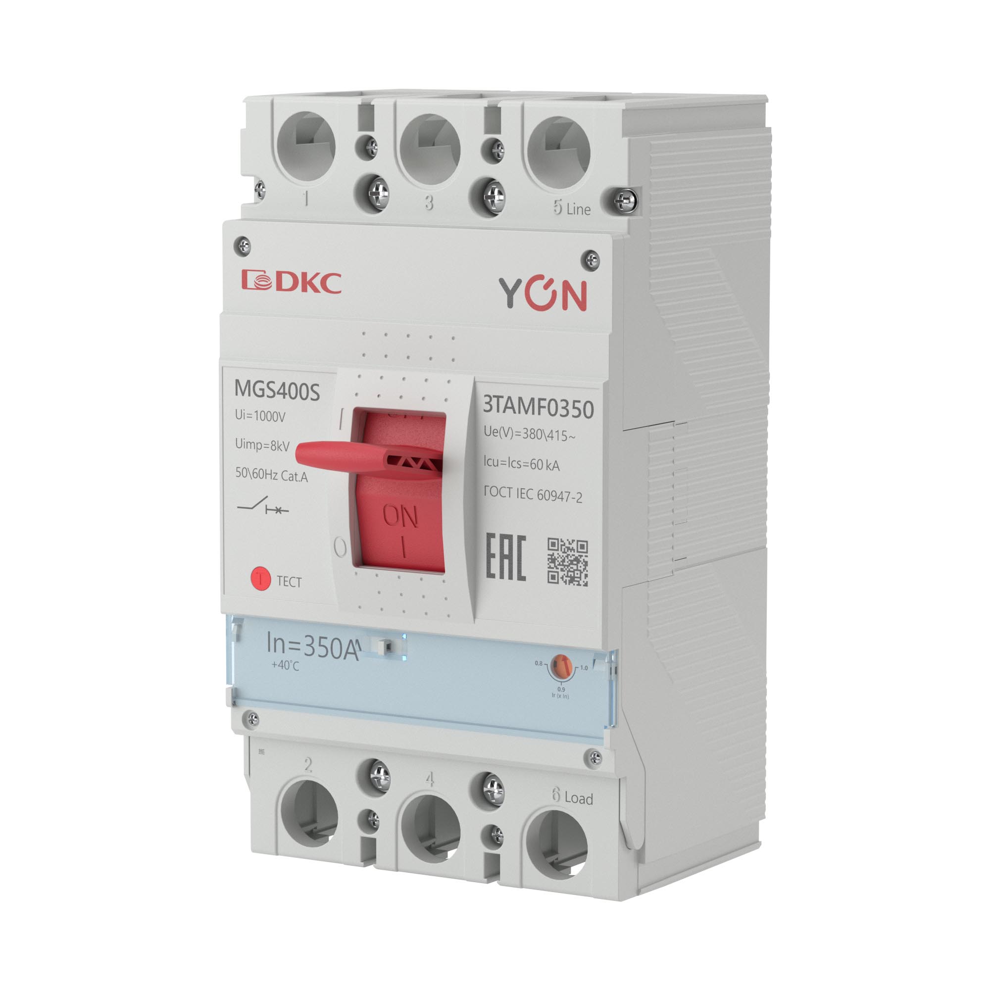 Авт. выкл. YON MGS400 3P 280-350A 60kA