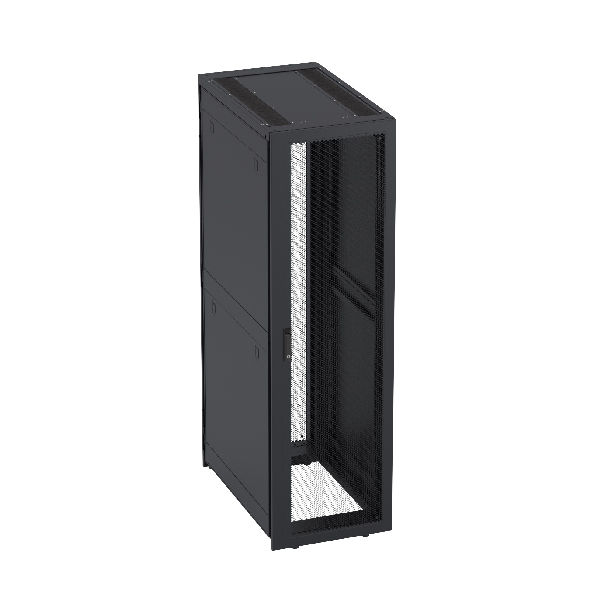 Шкаф ДКС для ЦОД, Серия С, напольный, собранный 19'', 42U 600x1200мм, без боковых панелей, черный RAL9005