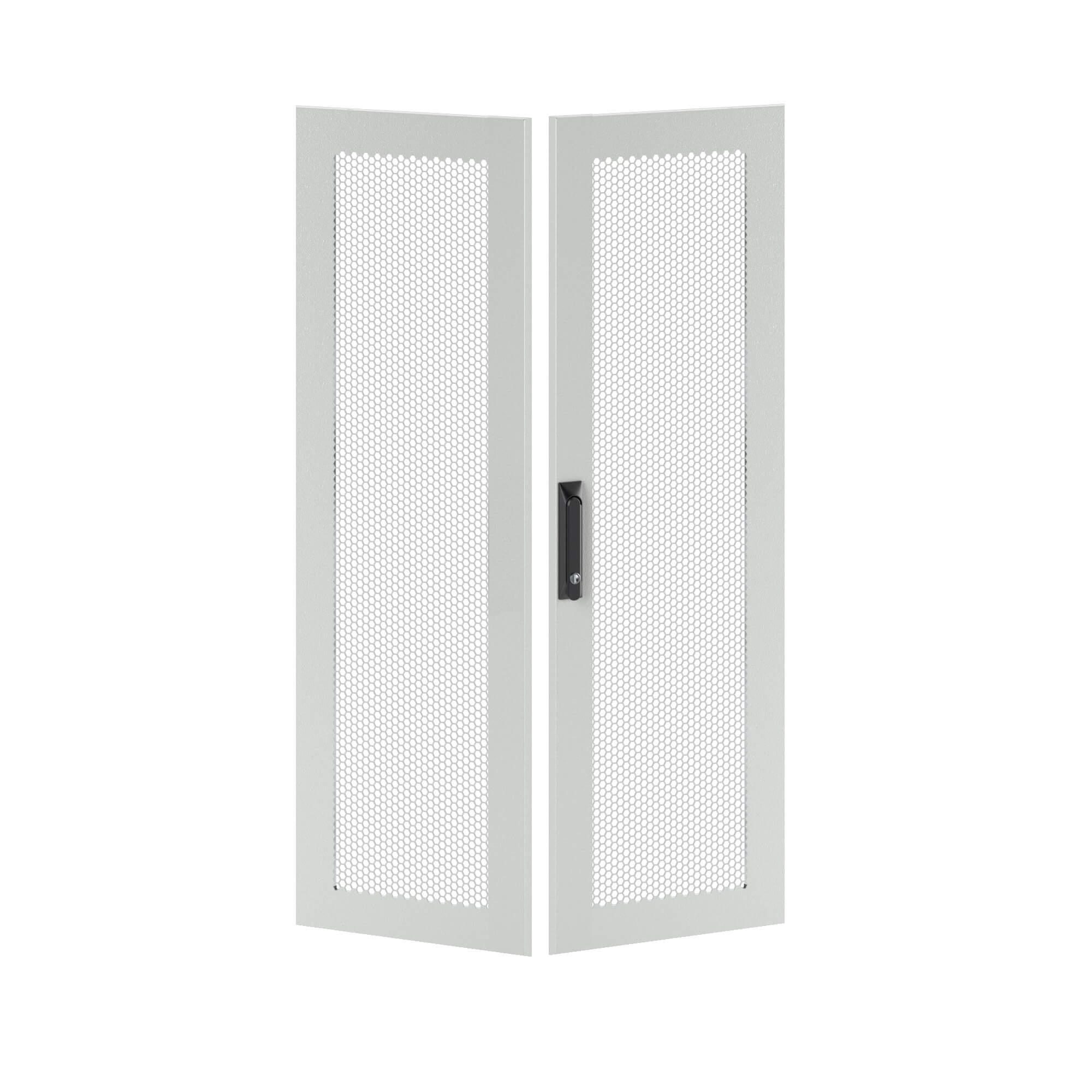 Дверь перфорированная двухстворчатая для IT-CQE 1800 x 800 RAL7035