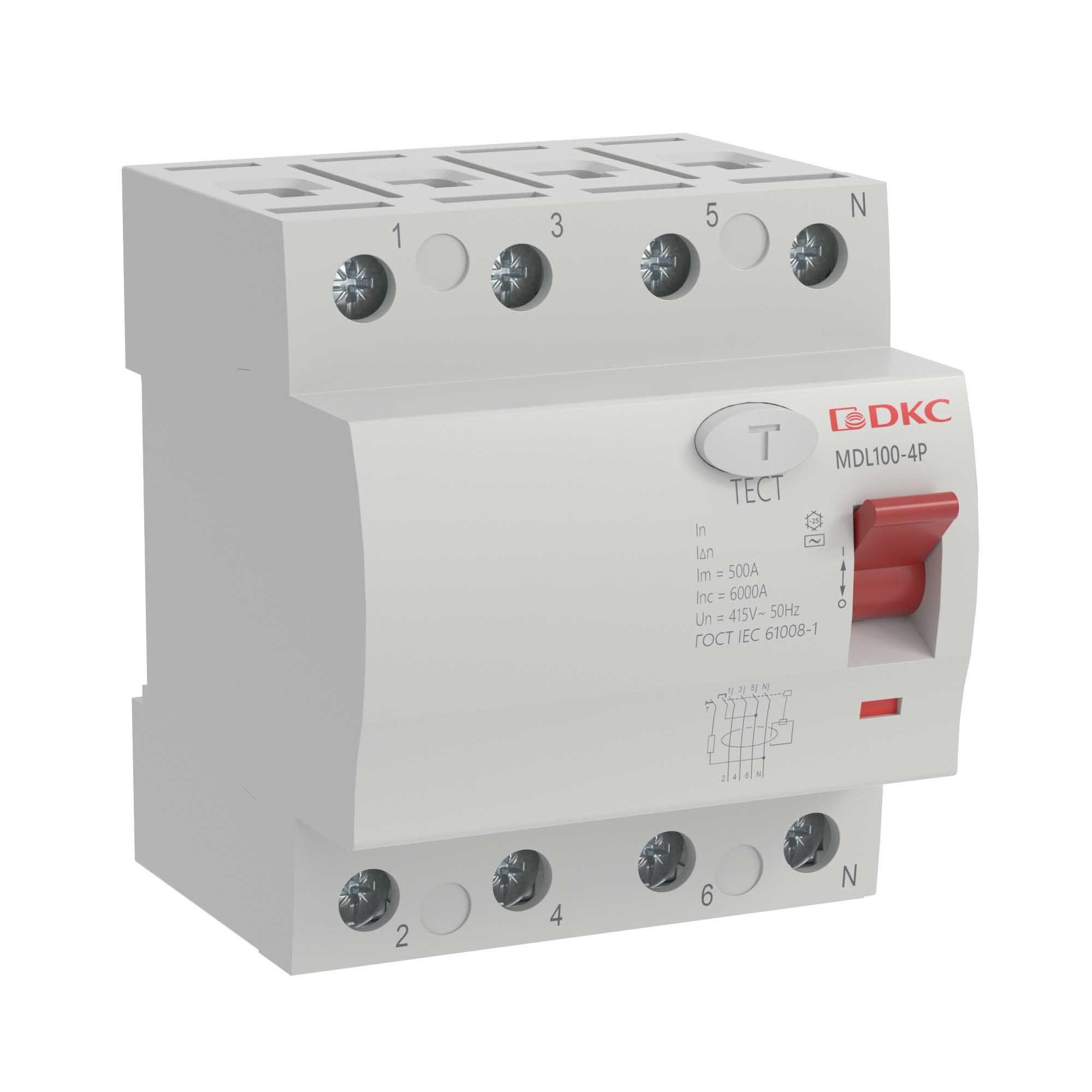 Устройство защитного отключения YON макс (YON max) типа MDL100, 4 полюса, 300mA, 25A, тип AC