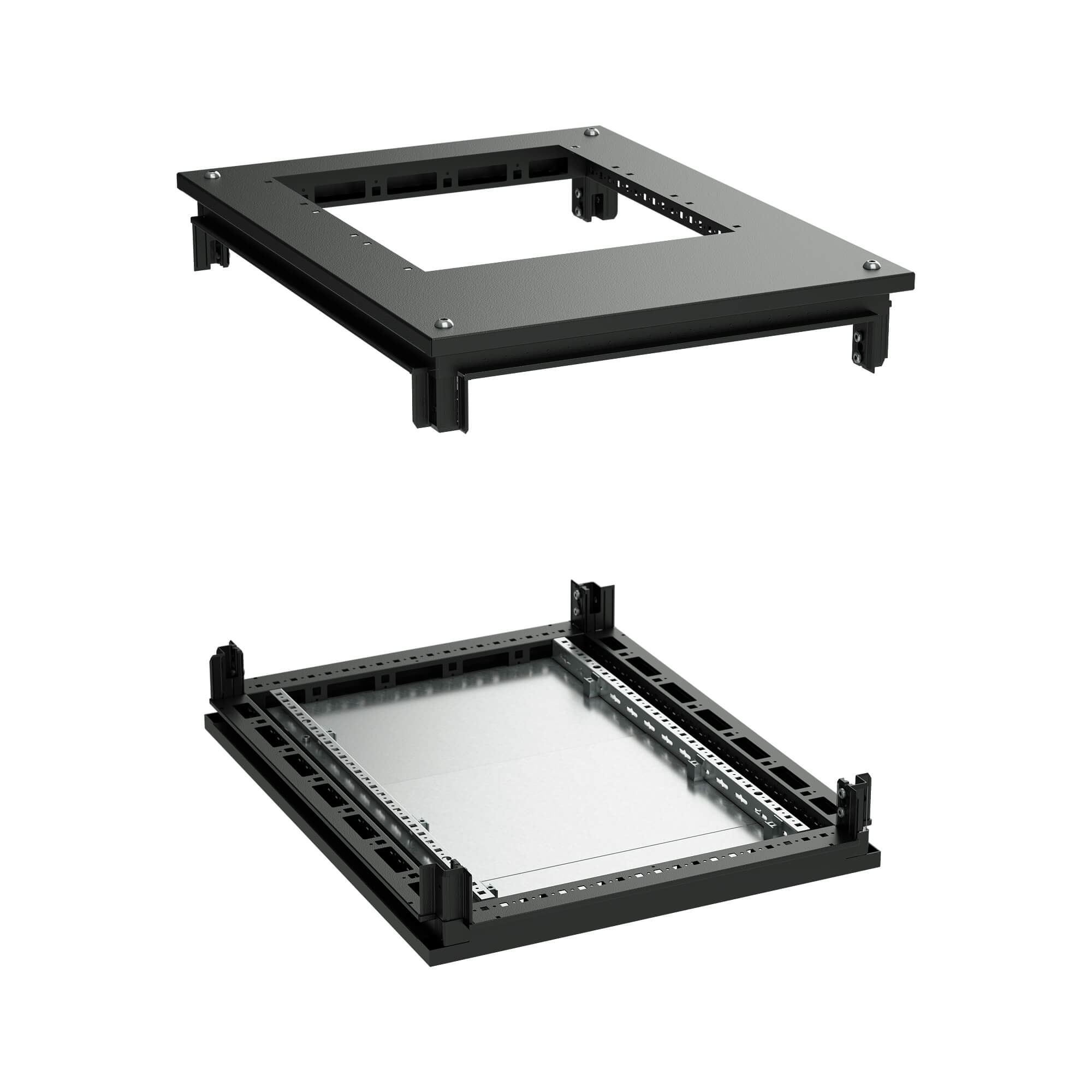 Крыша с фланцем и основание для 19" IT-CQE 800x800, RAL9005