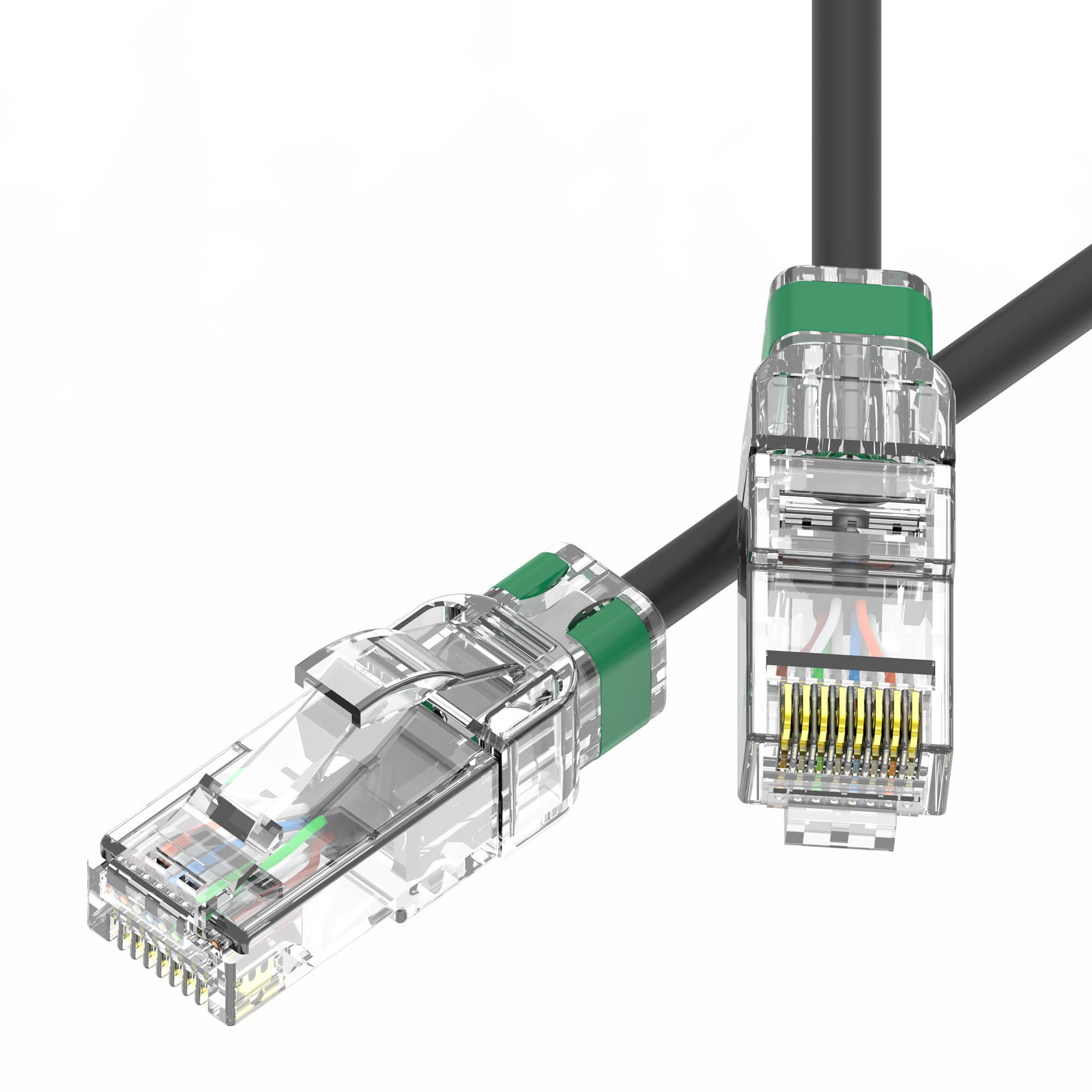 Патч-корд неэкранированный SLIM CAT6A U/UTP 4х2, 28 AWG, LSZH, чёрный, 5м
