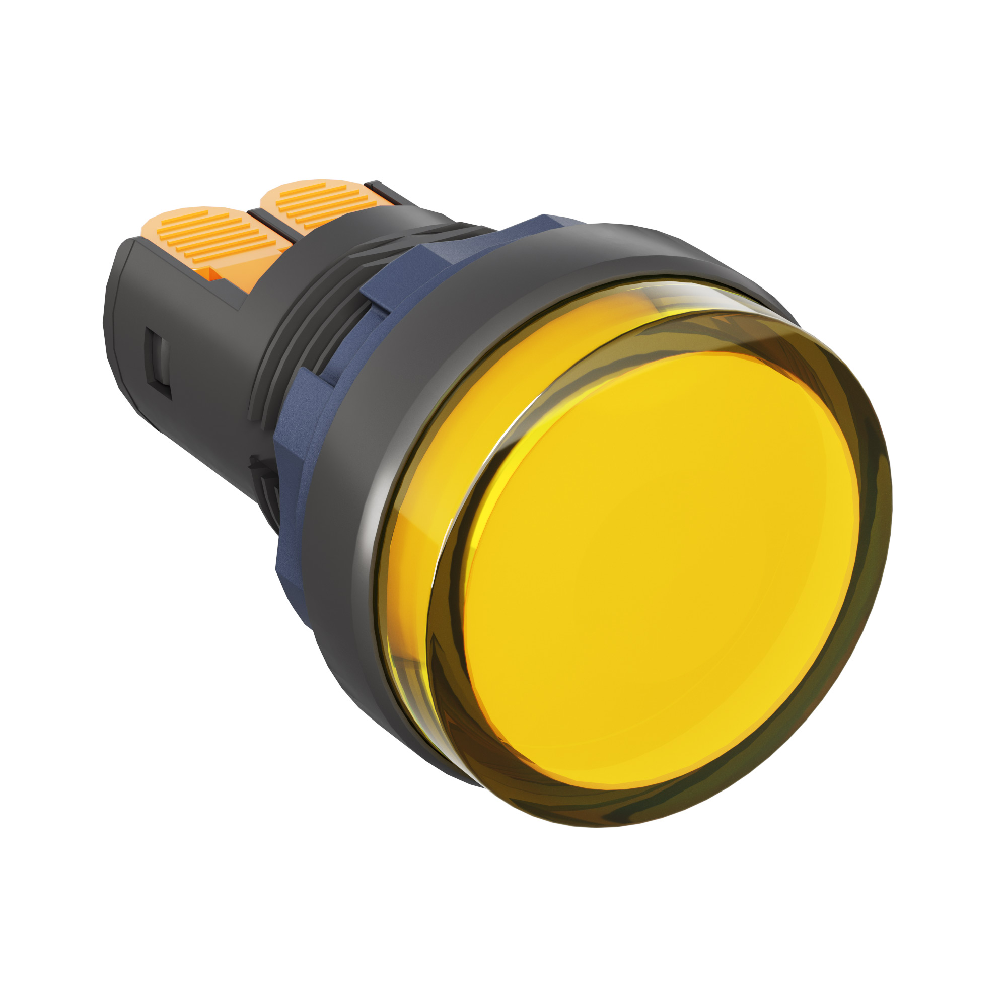 Сигнальная лампа со встроенным диодом 220В, желтая, зажим Plug-In