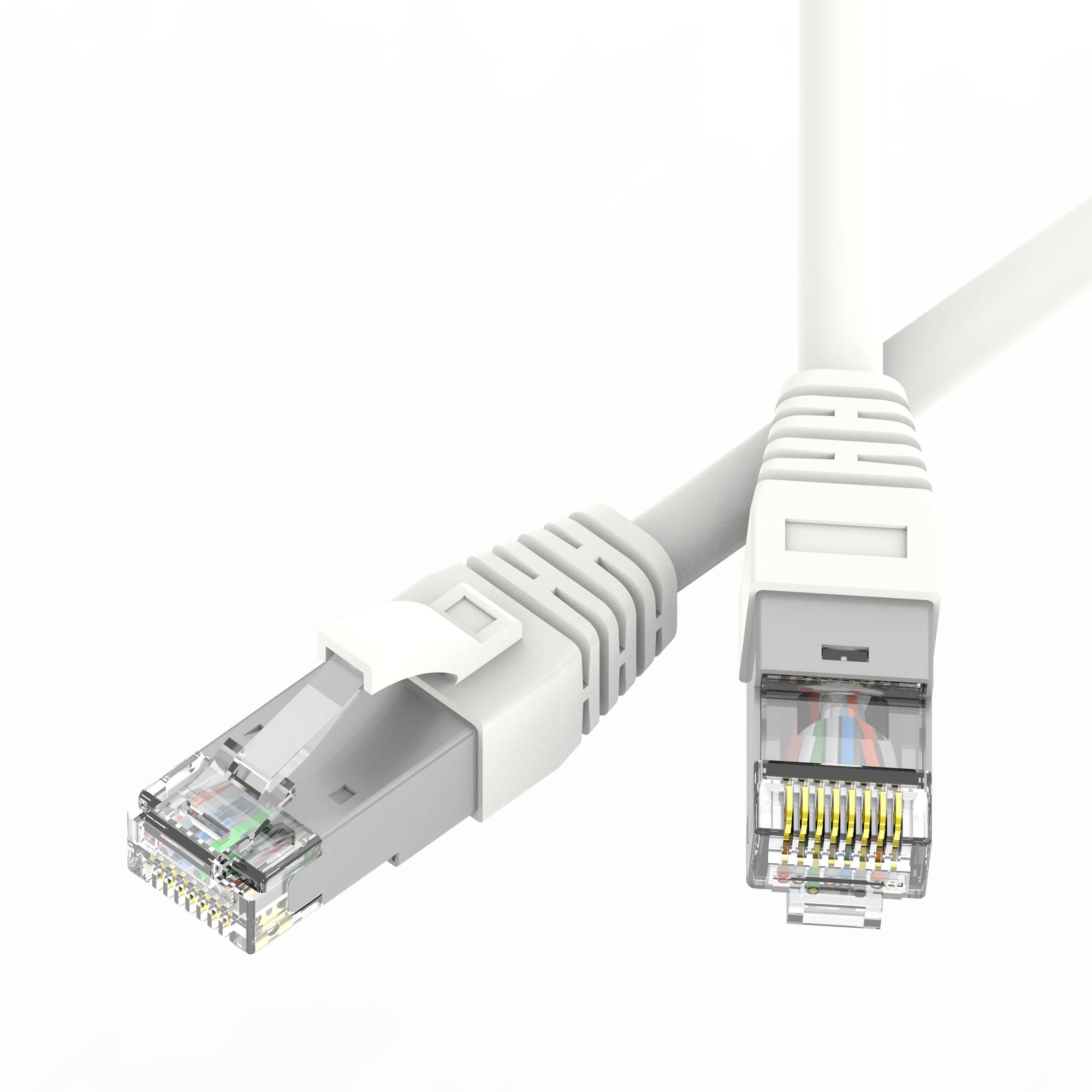 Патч-корд экранированный SLIM CAT6A S/FTP 4х2, 28 AWG, LSZH, белый, 1,5м