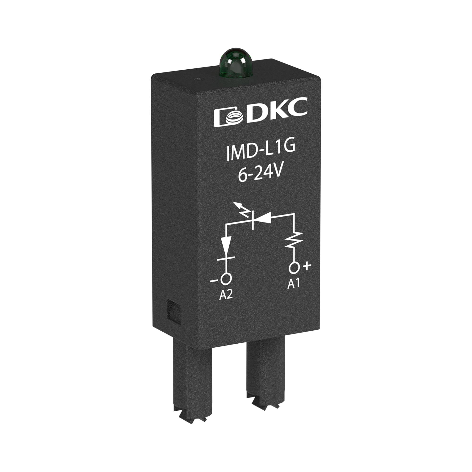 Модуль индикации и защиты, LED зеленый+диод (A1+), 110-240V DC