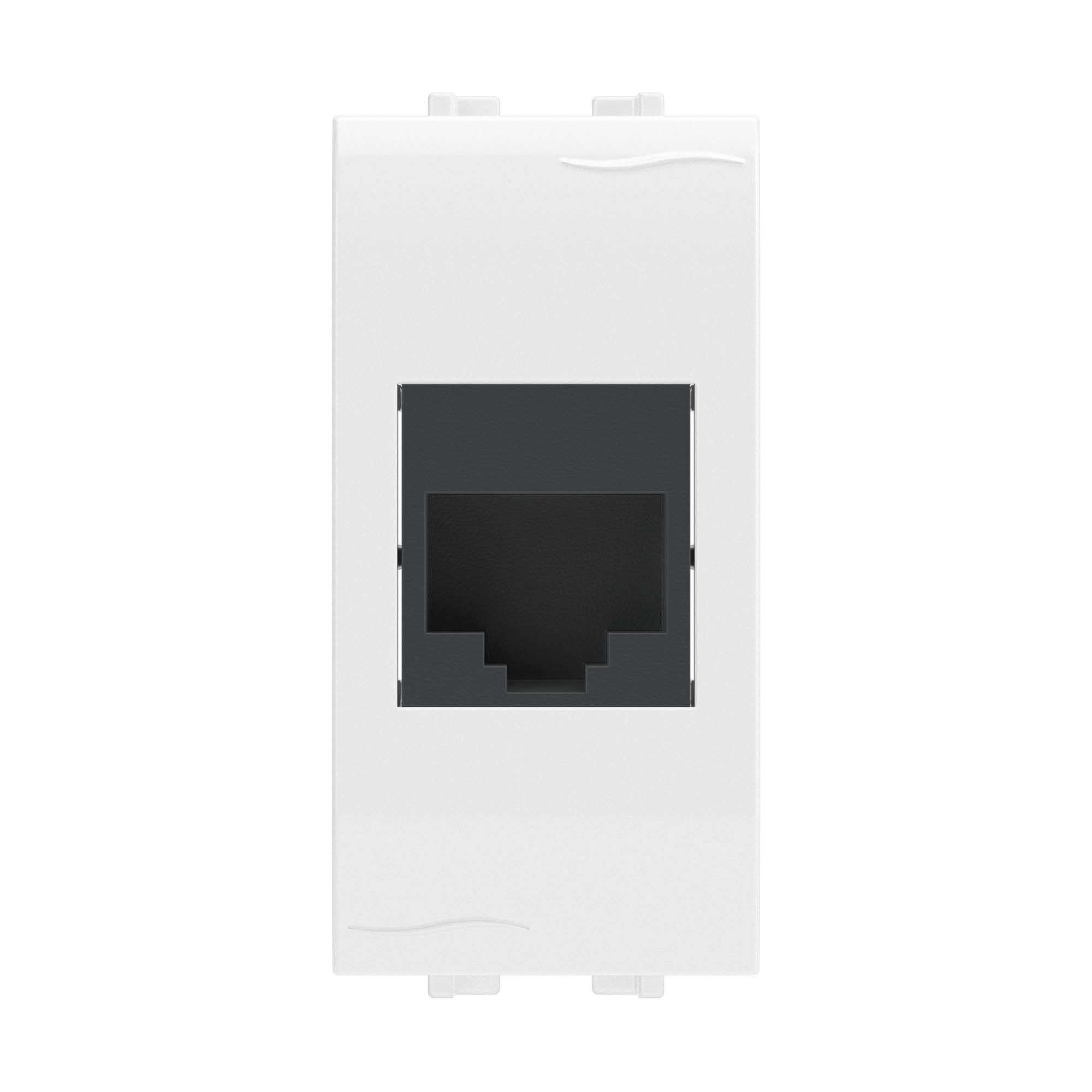 Компьютерная розетка RJ-45, кат.5E (разъем AMP), белая, 1мод.