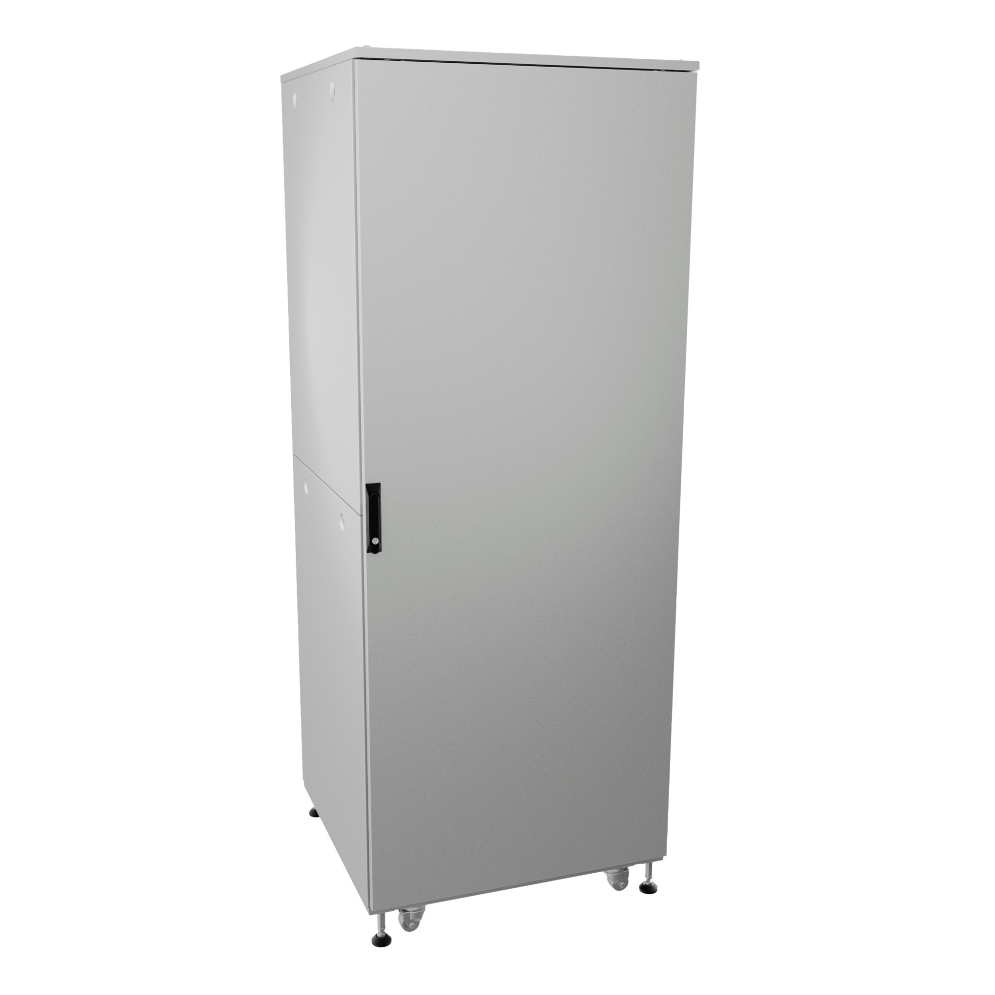 Шкаф ДКС телекоммуникационный, Серия Т, напольный, разобранный 19", 32U 600x1000мм, крыша с вырубкой, сплошная металл и сплошная металл, одинарные боковые панели, серый RAL7035