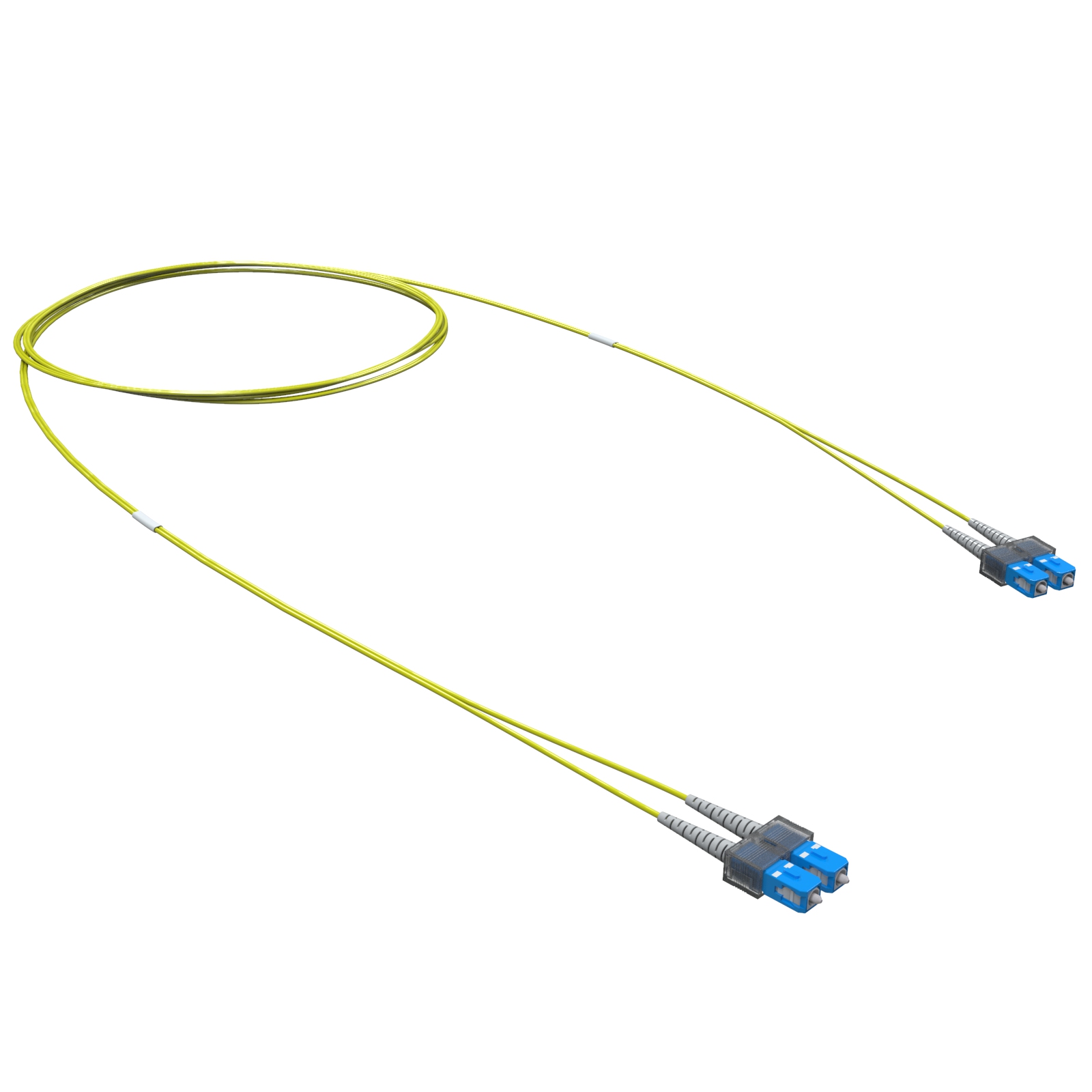 Оптический коммутационный шнур двухволоконный (Duplex) SC/UPC-SC/UPC, 9/125 (OS2), 3 м