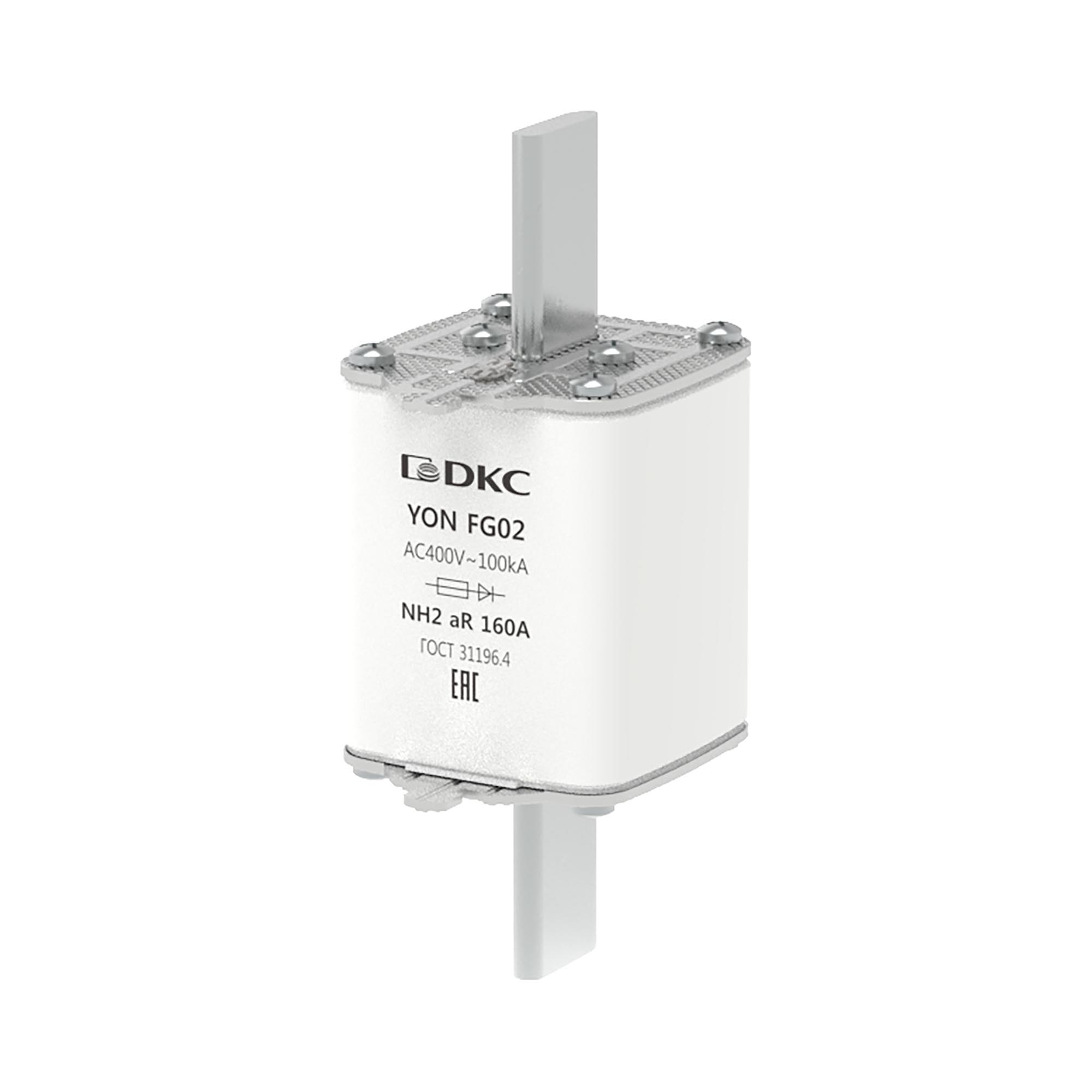 Предохранитель YON ножевого типа FG2 160А 400V характеристика aR