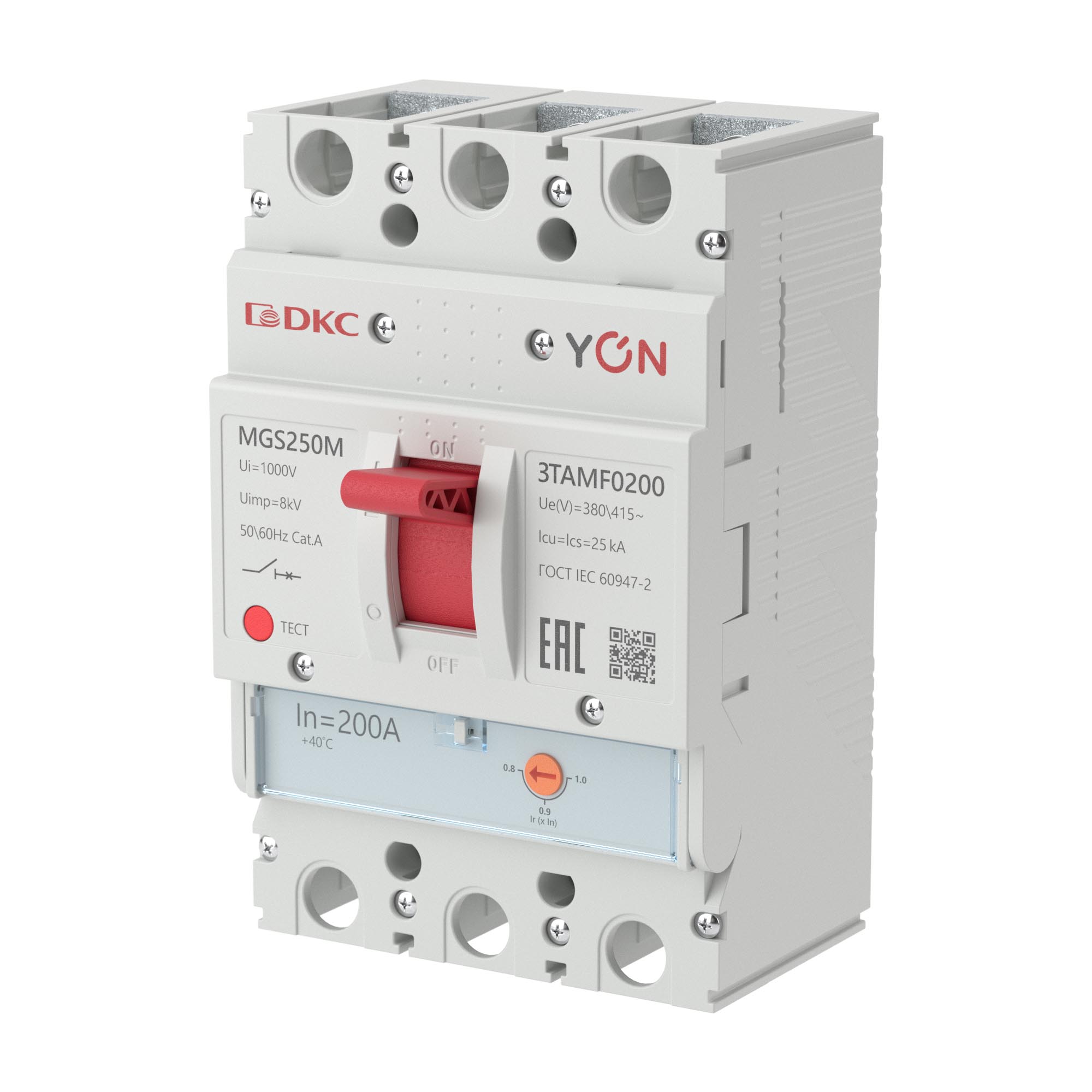 Авт. выкл. YON MGS250 3P 160-200A 36kA