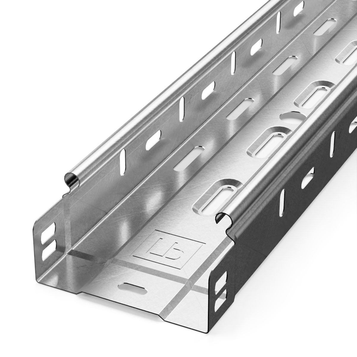 Лоток перфорированный Стандарт INOX (AISI 304) 100х50х3000 (0,8 мм) (3 м/уп) Промрукав