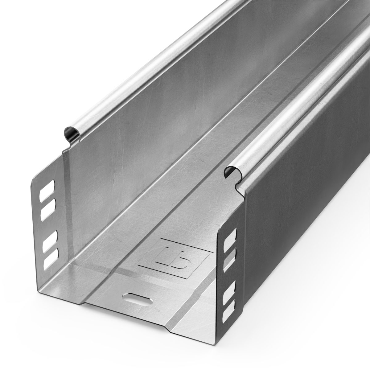 Лоток неперфорированный Стандарт INOX (AISI 304) 100х80х3000 (0,8 мм) (3 м/уп) Промрукав