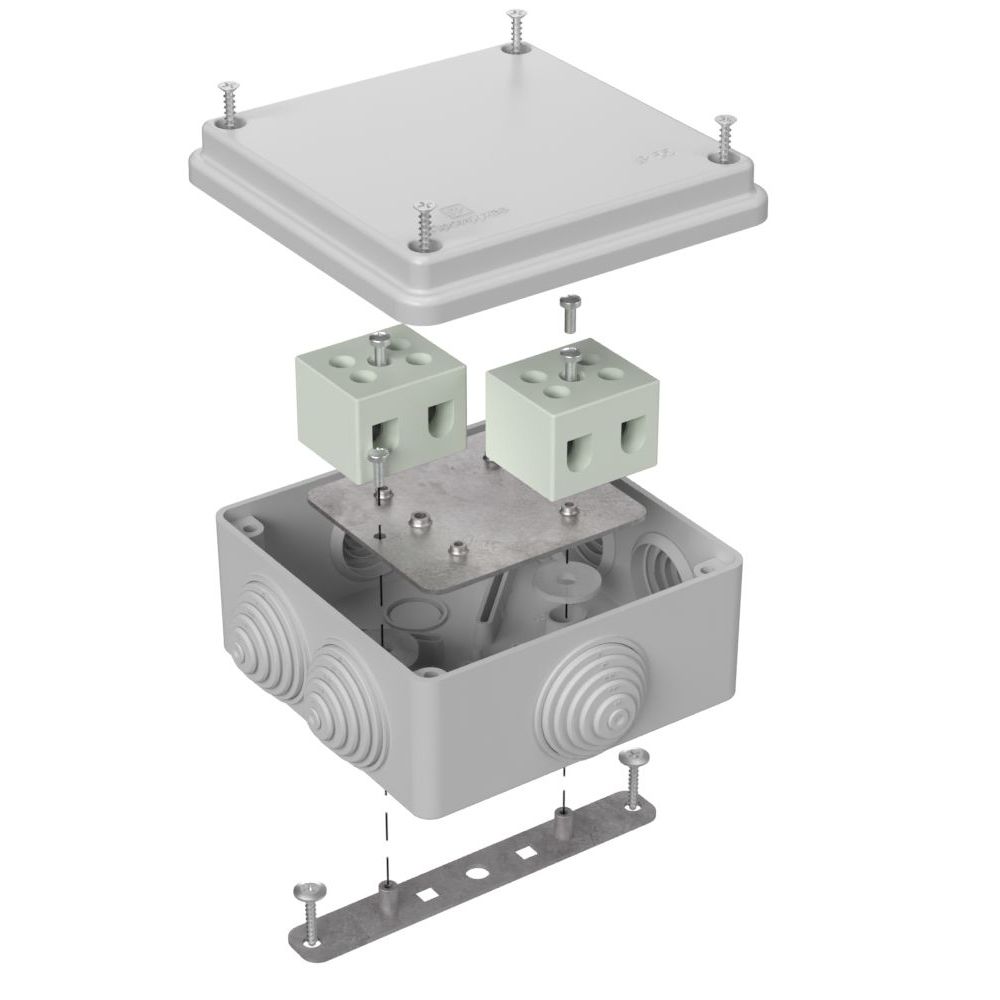 Коробка огнестойкая для о/п 40-0300-FR10.0-4 Е15-Е120 RAL7035 100х100х50 (14 шт/кор) Промрукав