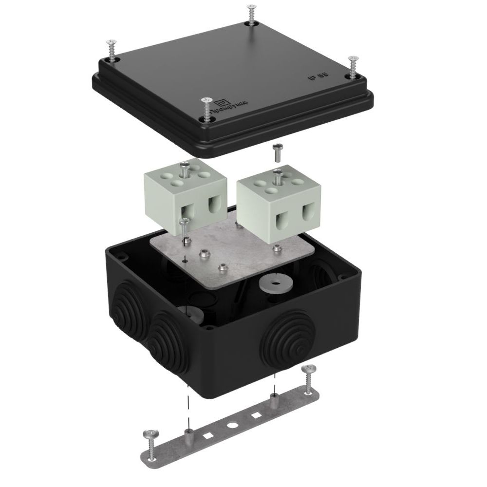 Коробка огнестойкая для о/п 40-0300-FR10.0-4 Е15-Е120 RAL9005 100х100х50 (14 шт/кор) Промрукав