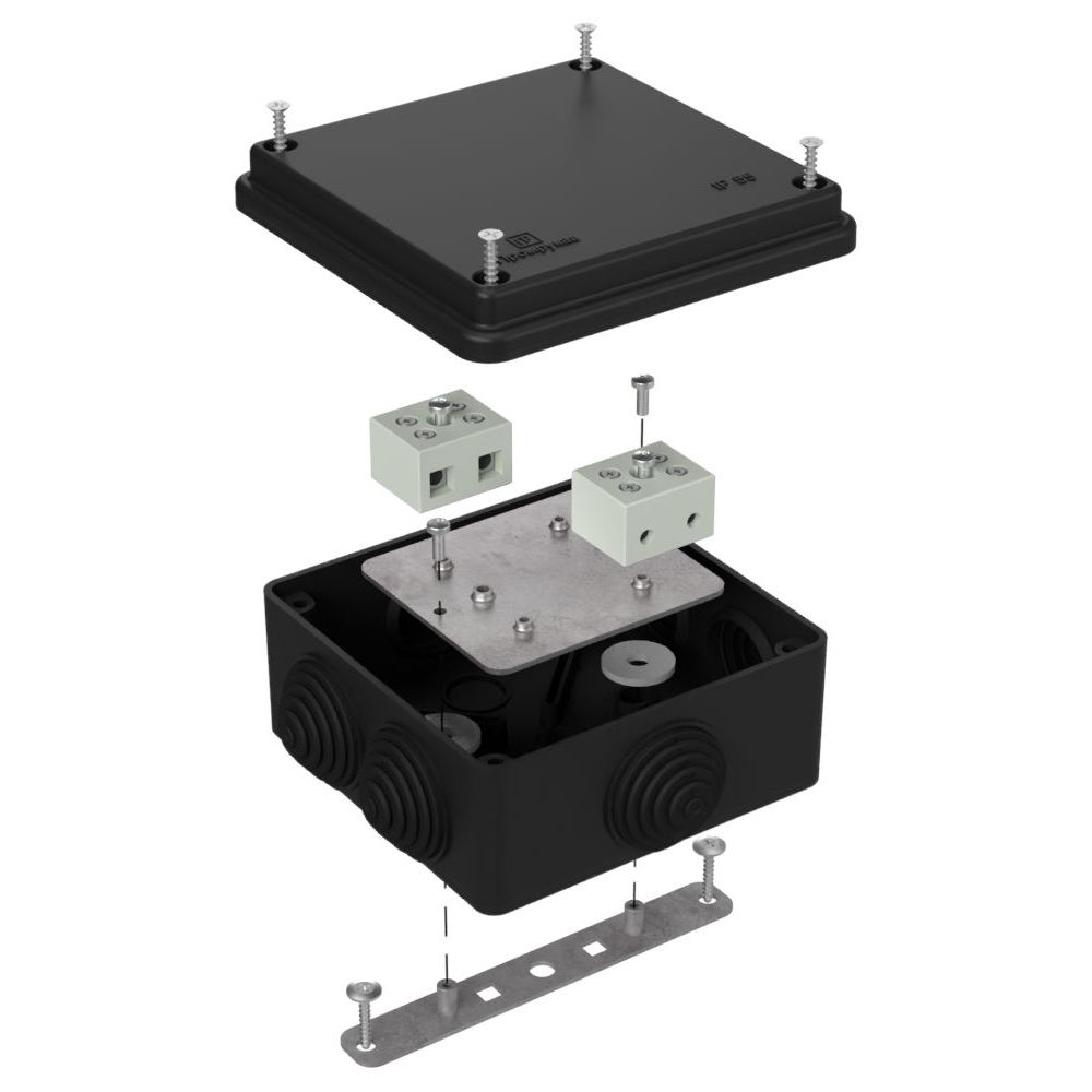 Коробка огнестойкая для о/п 40-0300-FR6.0-4 Е15-Е120 RAL9005 100х100х50 (14 шт/кор) Промрукав