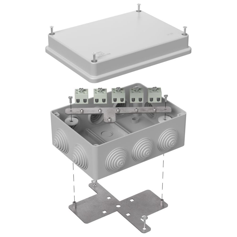 Коробка огнестойкая для о/п 40-0310-FR1.5-10 Е15-Е120 RAL7035 150х110х70 (6 шт/кор) Промрукав