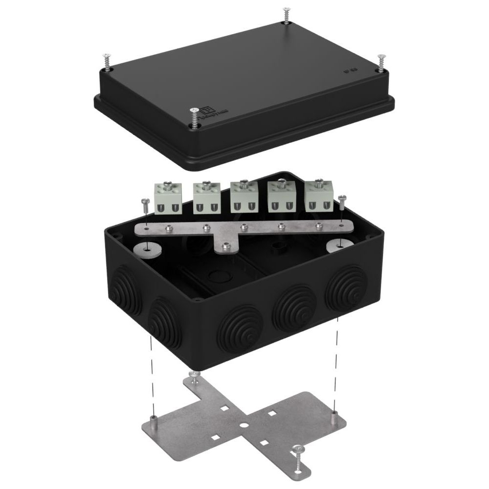Коробка огнестойкая для о/п 40-0310-FR2.5-10 Е15-Е120 RAL9005 150х110х70 (6 шт/кор) Промрукав