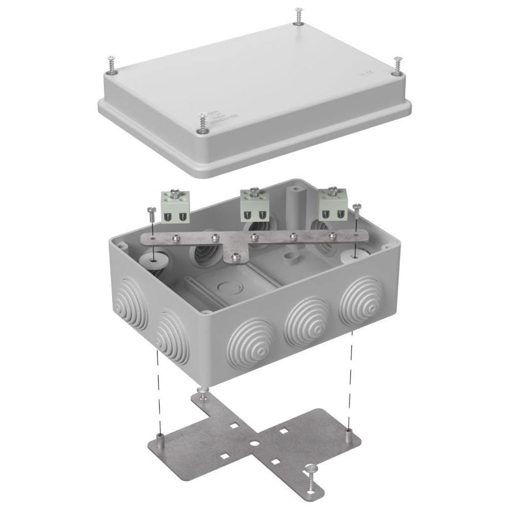 Коробка огнестойкая для о/п 40-0310-FR2.5-6 Е15-Е120 RAL7035 150х110х70 (6 шт/кор) Промрукав