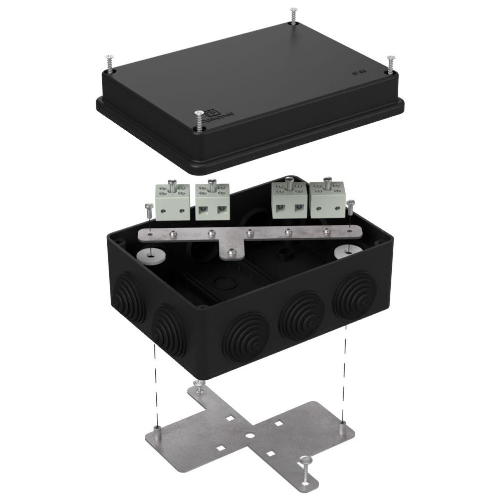 Коробка огнестойкая для о/п 40-0310-FR6.0-8 Е15-Е120 RAL9005 150х110х70 (6 шт/кор) Промрукав