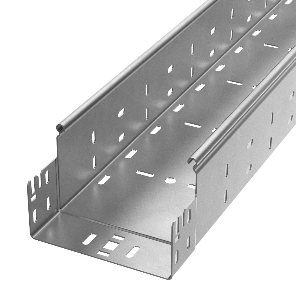 Лоток перфорированный Профи INOX (AISI 304) 150х100х6000 (2,0 мм) (12 м/уп) Промрукав