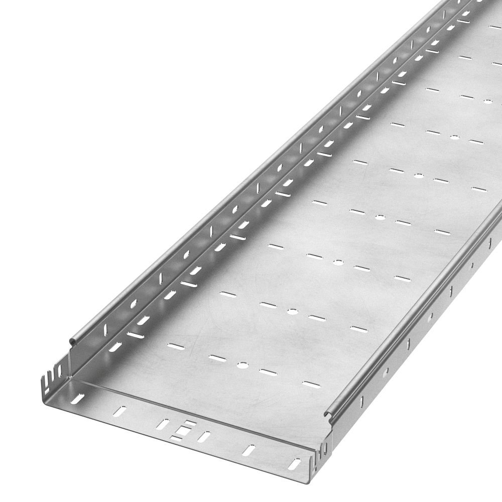 Лоток перфорированный Профи INOX (AISI 304) 300х50х6000 (2,0 мм) (12 м/уп) Промрукав