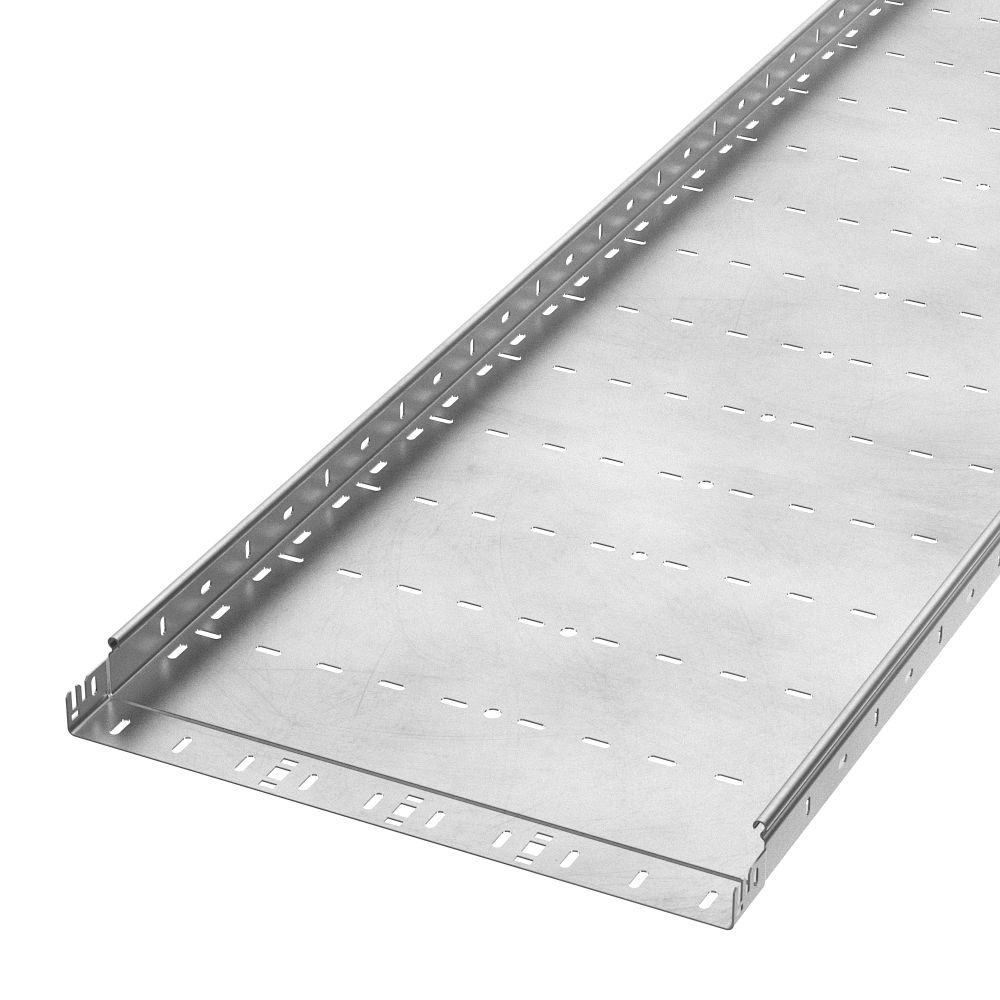 Лоток перфорированный Профи INOX (AISI 304) 500х50х3000 (1,5 мм) (6 м/уп) Промрукав