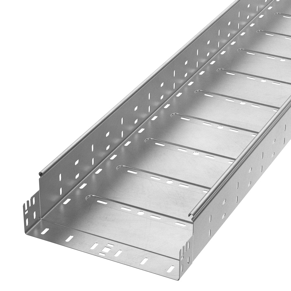 Лоток перфорированный Профи INOX (AISI 304) 300х100х3000 (1,0 мм) (6 м/уп) Промрукав