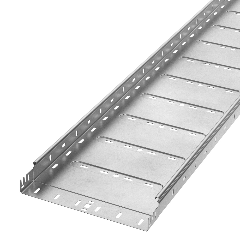 Лоток перфорированный Профи INOX (AISI 304) 300х50х3000 (1,0 мм) (6 м/уп) Промрукав